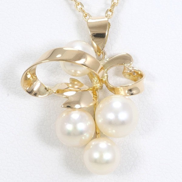 18K Yellow Gold Pearl Necklace for Women - Elegant Bridal Jewelry, Wedding Gift, Anniversary Present, Party Accessory