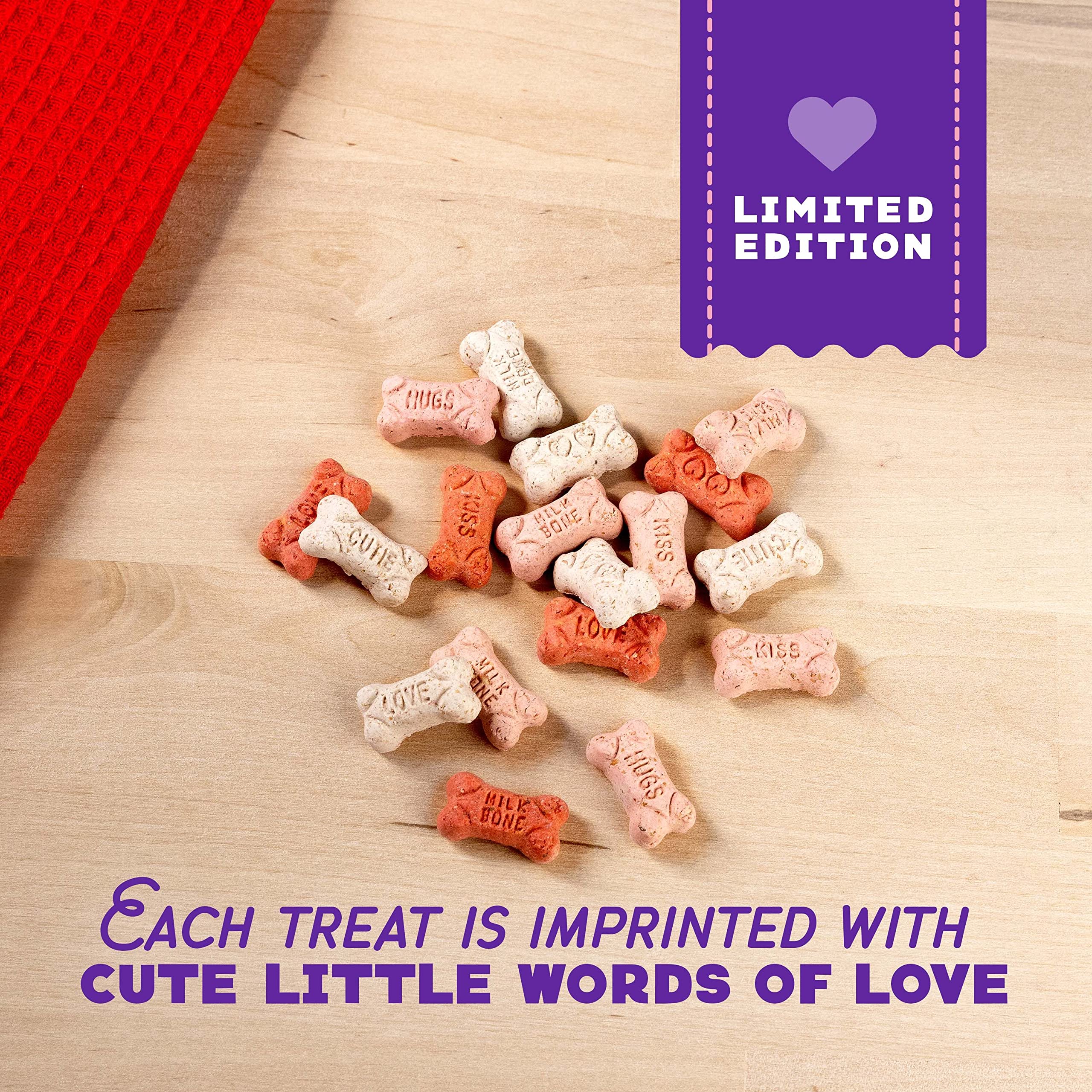 Milk-Bone Sweetheart Snacks Mini's Dog Treats - 25oz Canister (Pack of 6) | Crunchy & Delicious Training Rewards for Small & Medium Dogs | Perfect for Obedience Training, Positive Reinforcement & Daily Snacking