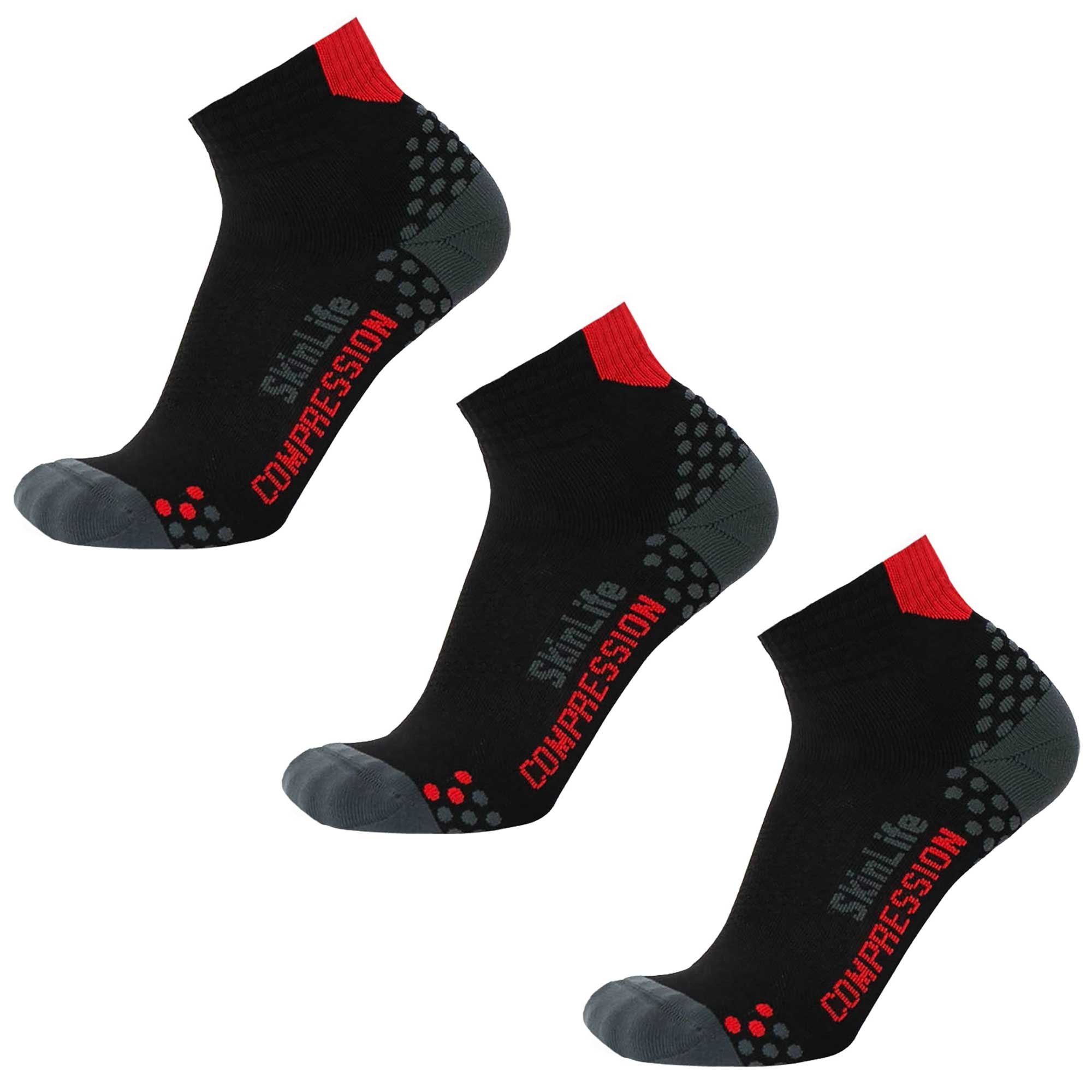 Breathable Compression Ankle Socks for Running & Sports - Moisture Wicking, Cushioned Dot Padding for Arch Support - Ideal for Jogging, Gym Workouts & Hiking