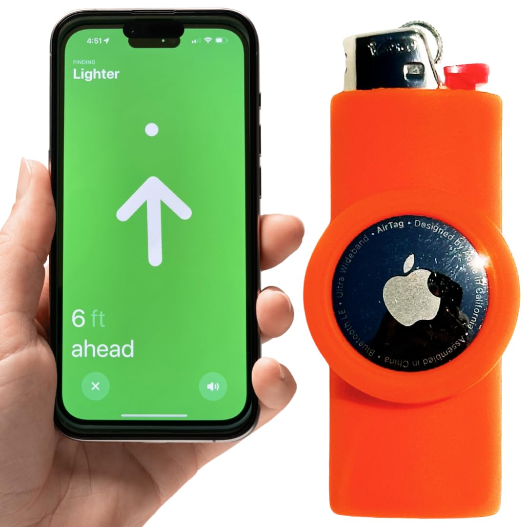 BIC Lighter Case with AirTag Holder - 16 Colors for Travel & Outdoor