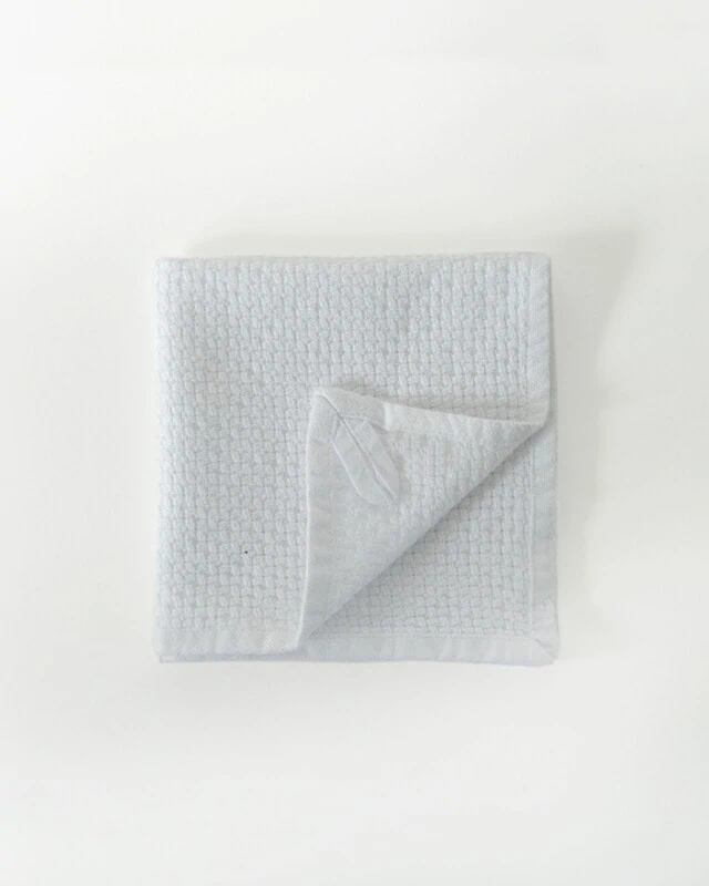 Premium Soft White Cotton Face Towels Set of 2 - Gentle Exfoliating & Makeup Removal Cloths for Daily Skincare Routine, Spa & Travel Essentials