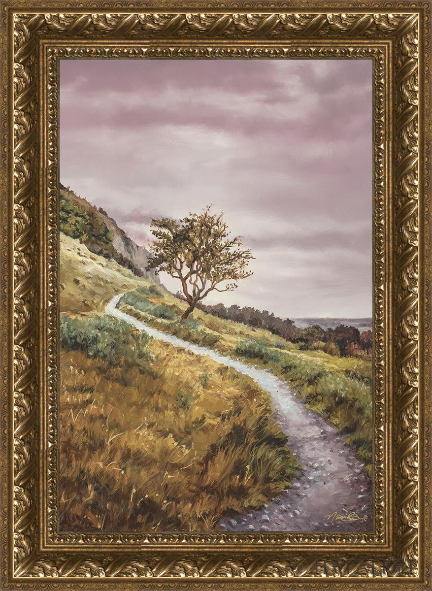 Broken Path Mountain Top Wall Art - Handmade Boho Decor for Living Room, Bedroom & Office - Inspirational Nature Landscape Painting for Home Decor