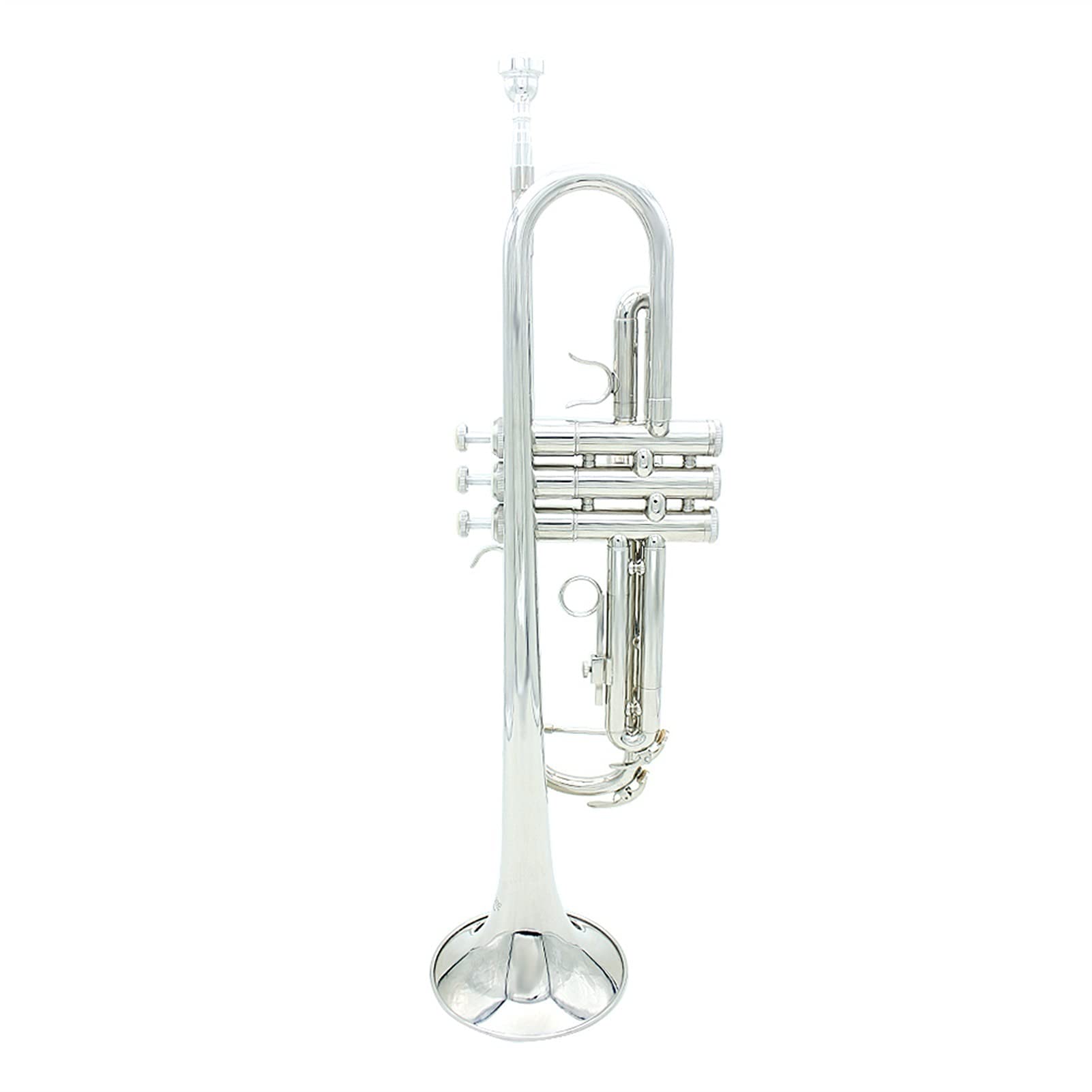 Professional Bb B Flat Brass Trumpet Set with Mouthpiece & Gloves - Premium Silver Finish for School Bands, Jazz Performances & Music Practice