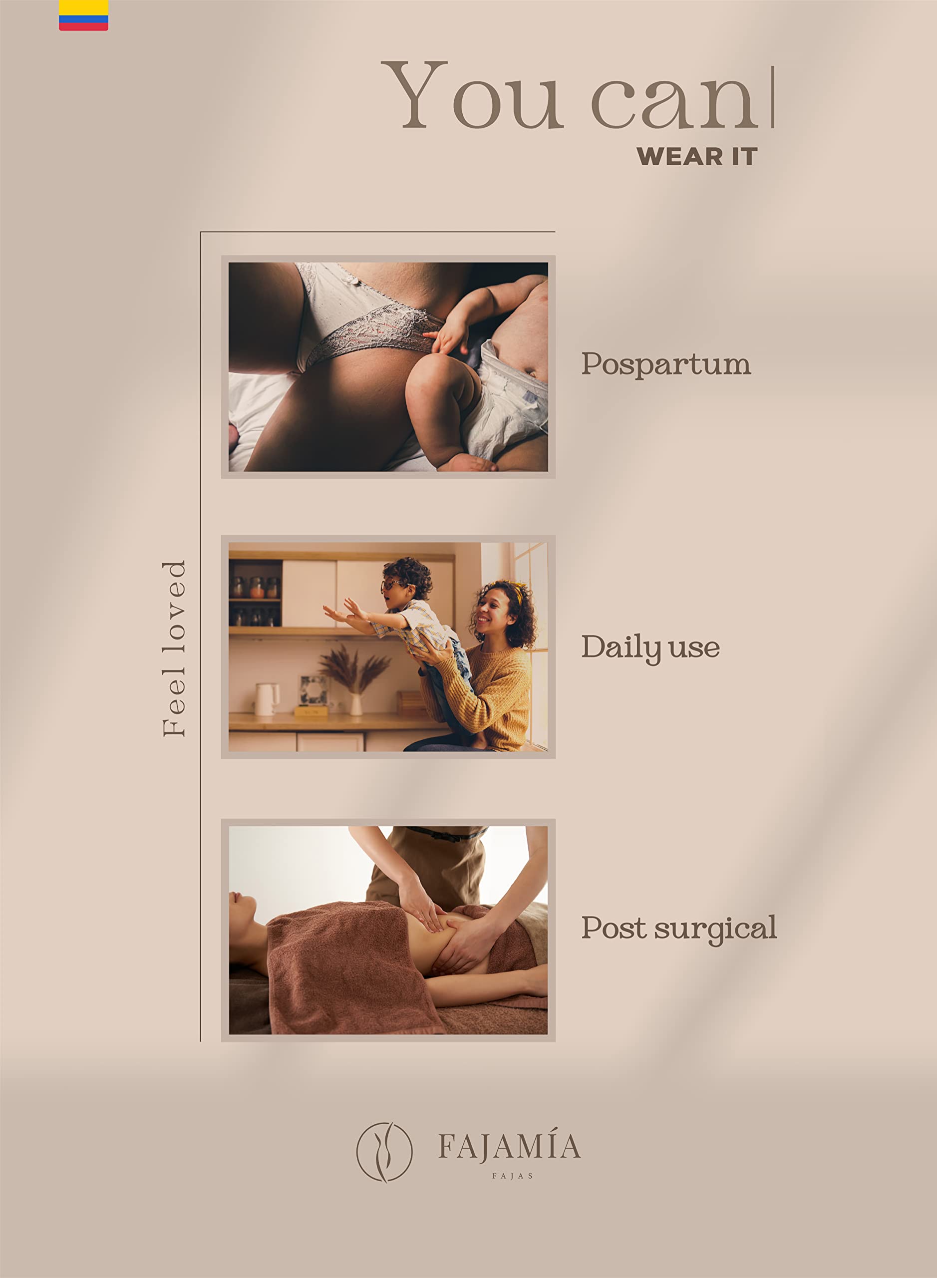 Postpartum Body Shaper for Women - Colombian Fajas Reductoras & Moldeadoras - Post Surgery Compression Garment - Slimming & Shaping for Everyday Wear, Special Occasions & Recovery