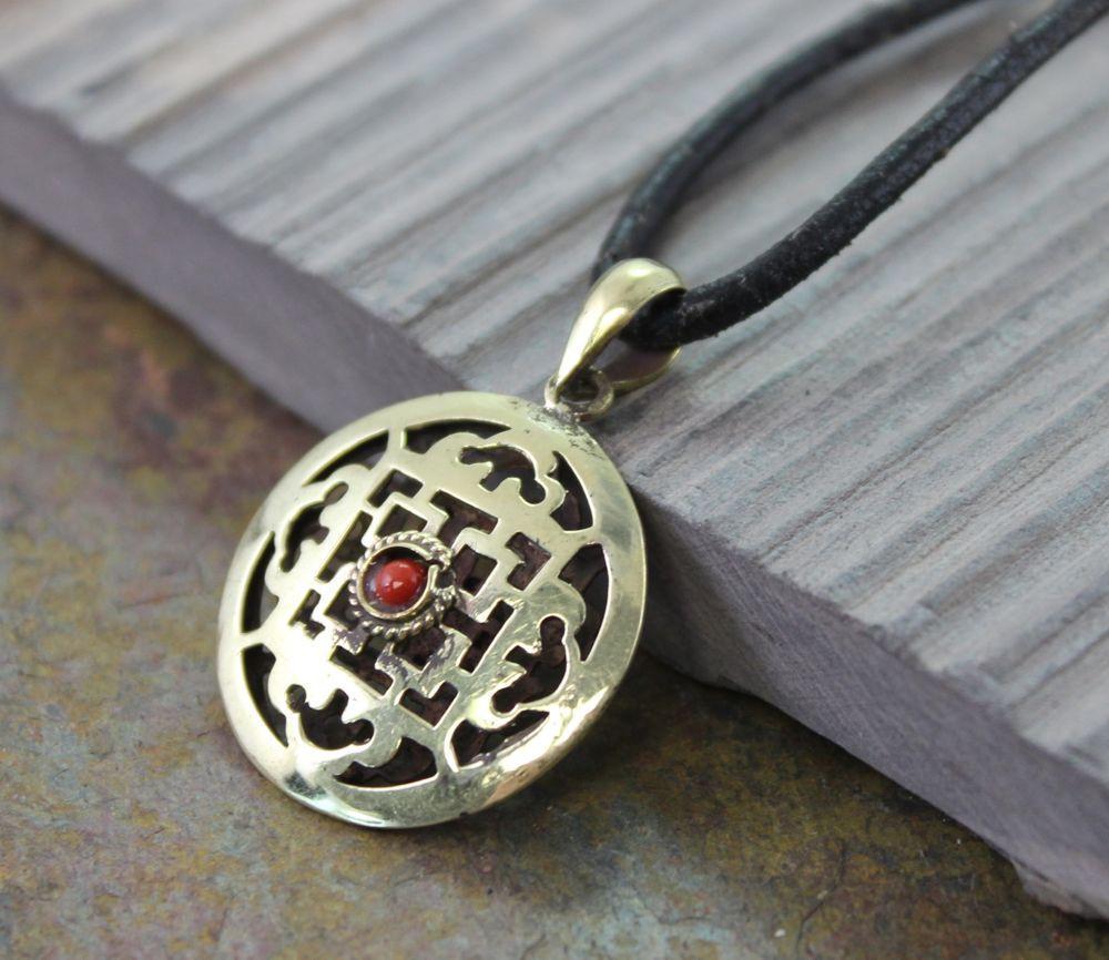 2-Sided Brass Mandala Pendant for Necklace - Spiritual & Boho Jewelry for Meditation, Yoga, and Gift Giving