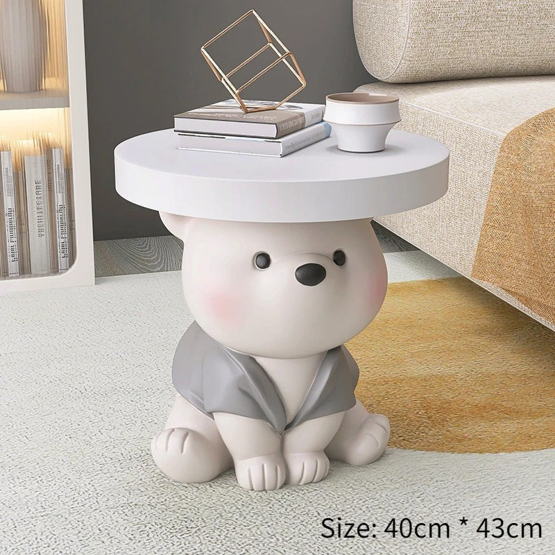 Vigorous Bear Statue - Bluetooth Speaker Side Table Decor, Handcrafted Resin Sculpture for Home & Office - Perfect for Living Room, Bedroom, or Gift Giving