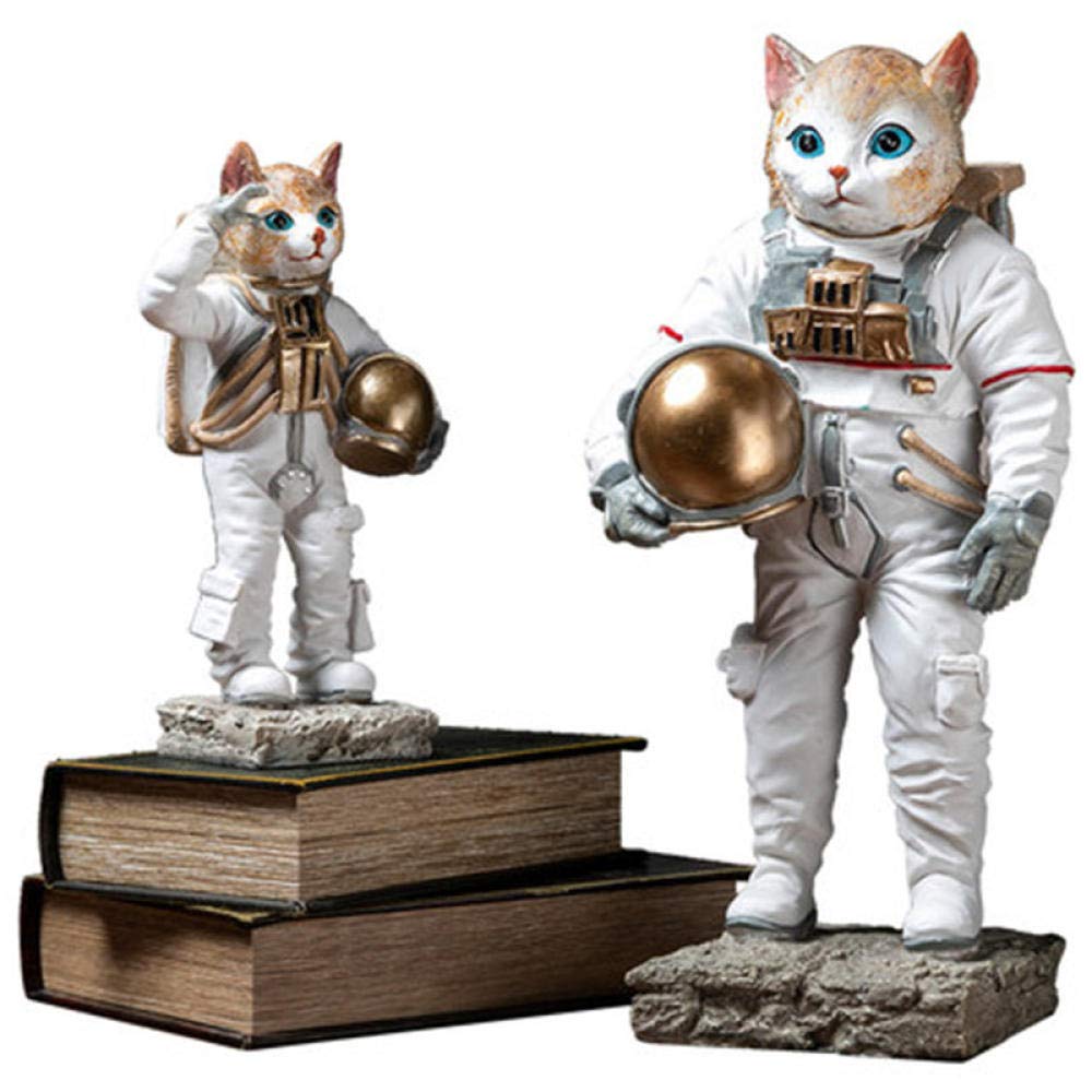 Nordic Minimalist Astronaut Sculpture - Creative Spaceman Statue for Home Decor, Living Room, TV Cabinet & Cat Play Area - Perfect for Modern & Sci-Fi Themed Spaces