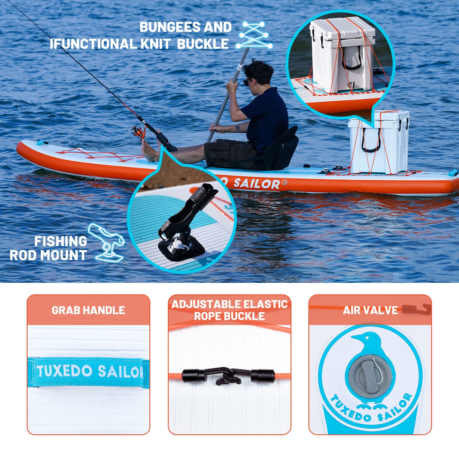 Premium Inflatable Stand Up Paddle Board with Paddle, Leash & Pump - Lightweight SUP for Adults & Kids - Perfect for Lakes, Rivers & Ocean Surfing