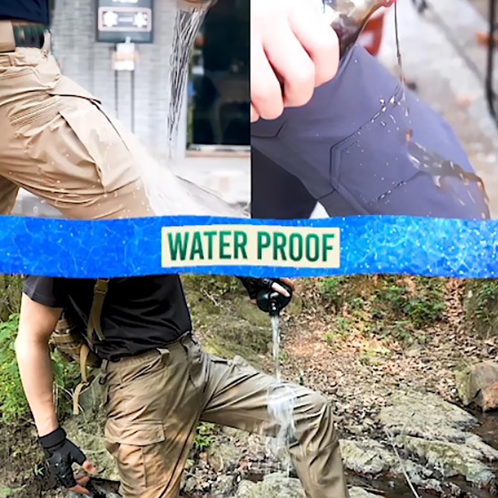 Flexcamo Tactical Waterproof Pants for Men - Durable Texwix Camo Cargo Pants with Flex Technology | Ideal for Hiking, Outdoor Work & Tactical Operations