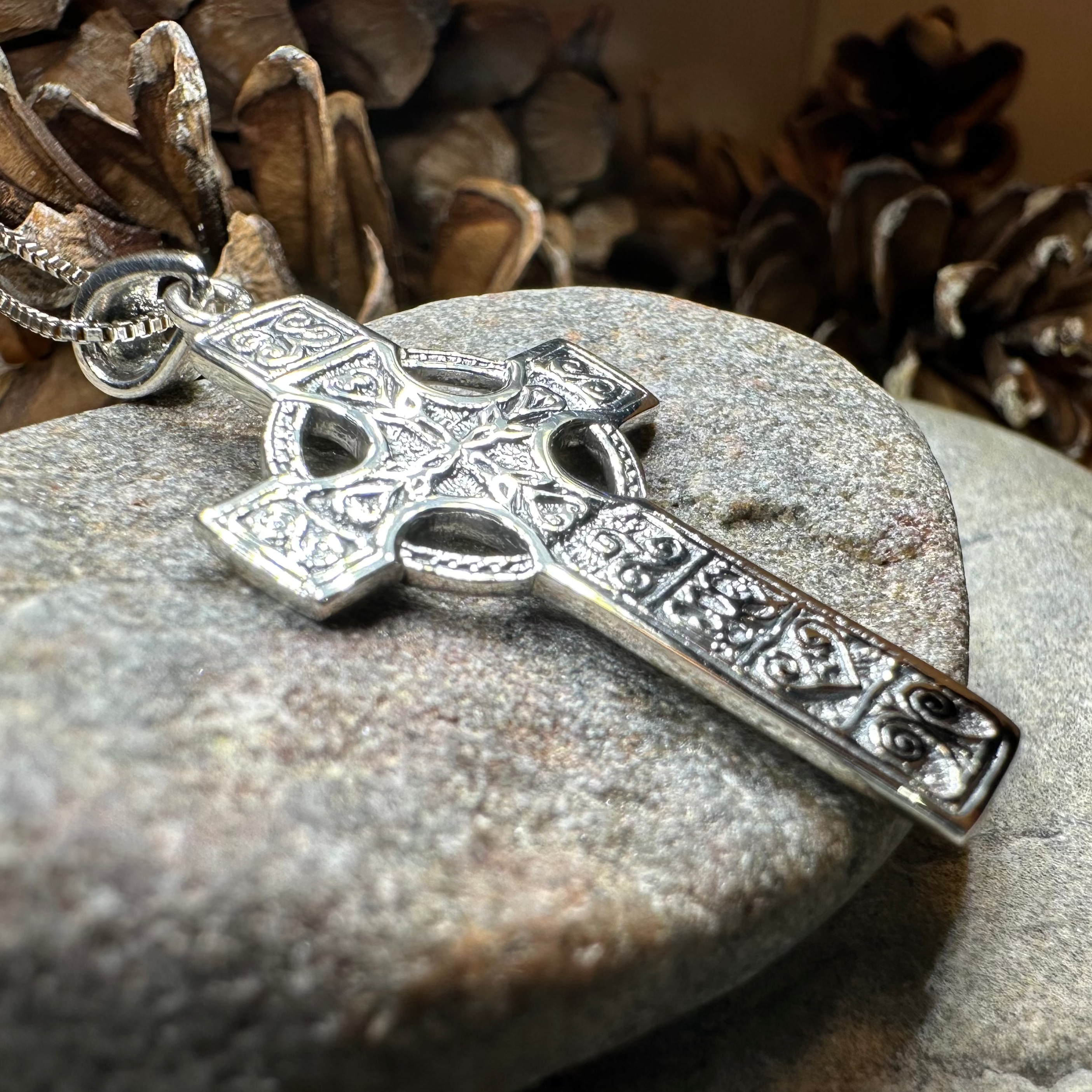Celtic Cross Pendant Necklace for Women - Stainless Steel Columba Jewelry - Perfect for Gifts, Weddings & Everyday Wear