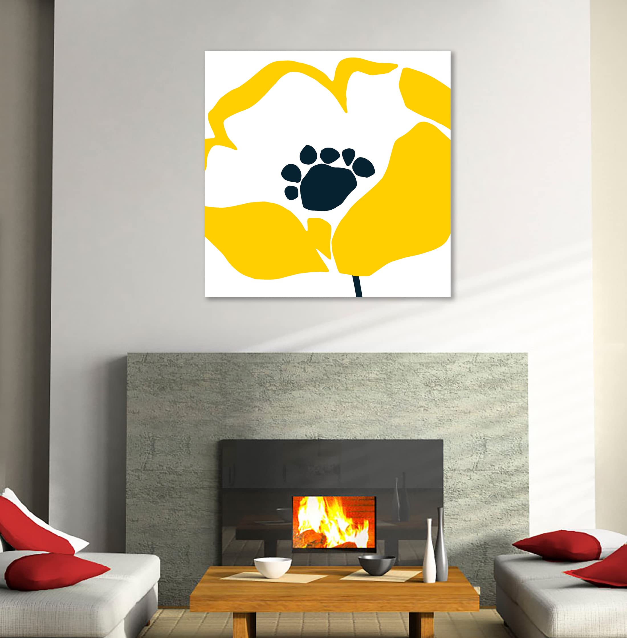 Pop Art Floral II Gallery Wrapped Canvas Print by Wild Apple - 30x30 Inch Modern Wall Art for Living Room, Bedroom & Office Decor