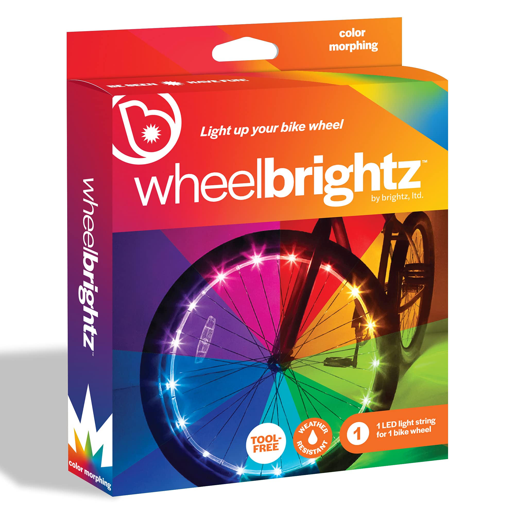 Brightz LED Bike Wheel Lights - Pack of 1 Battery-Powered Tire Light for Front & Back Wheels - Waterproof Bicycle Spoke Light Accessories for Night Riding Safety & Decoration - Perfect for Cycling, Commuting & Outdoor Adventures