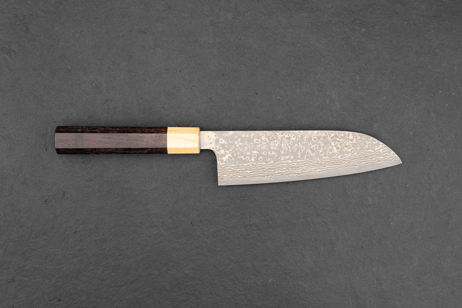 Takeshi Saji VG10W Shinchu Damascus Wa Santoku Knife 165mm - Premium Japanese Kitchen Knife for Slicing, Dicing & Chopping Vegetables, Fruits & Meat