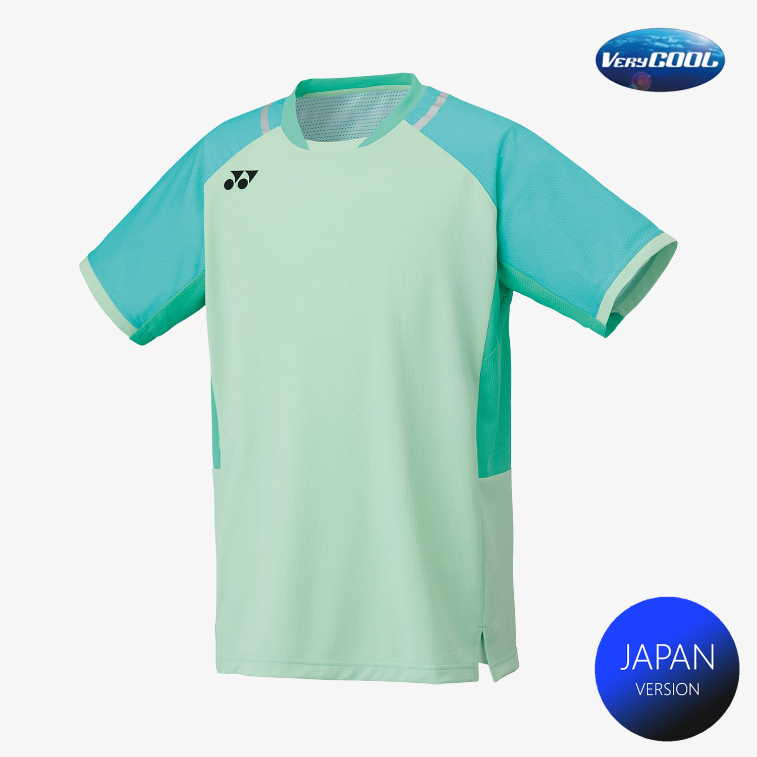 Yonex Men's Crew Neck Tennis Shirt 10633 - Peppermint Green - Moisture Wicking Performance Top for Casual & Sports Wear