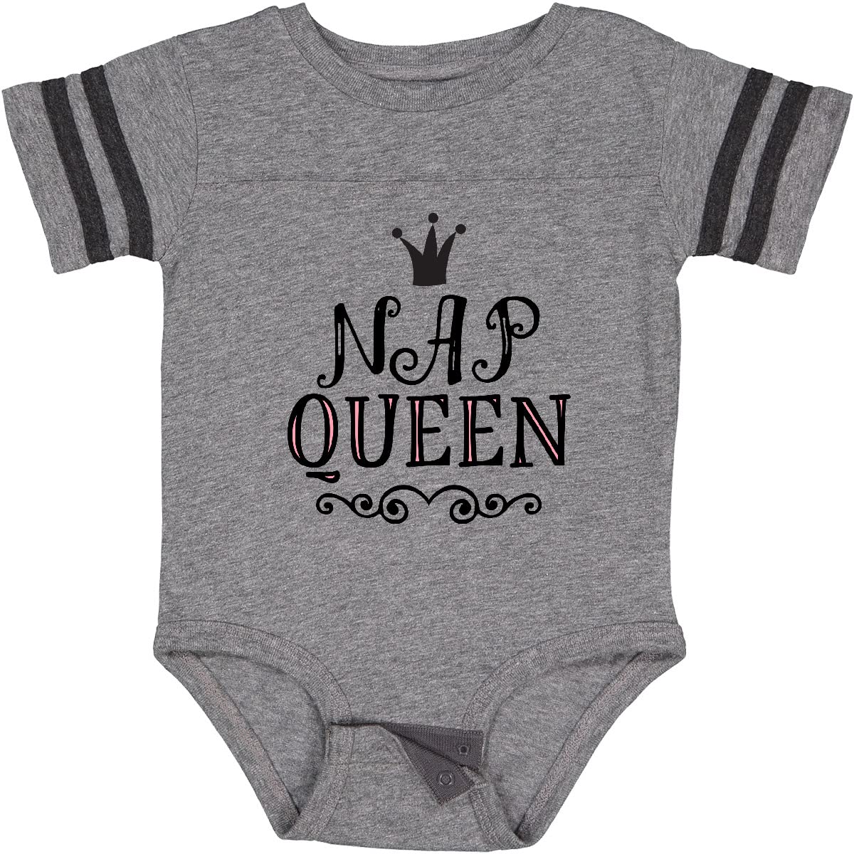 Inktastic Nap Queen Baby Girl Outfit - Cute & Comfortable Baby Bodysuit for Newborns & Infants - Perfect for Playtime, Naptime & Photo Shoots