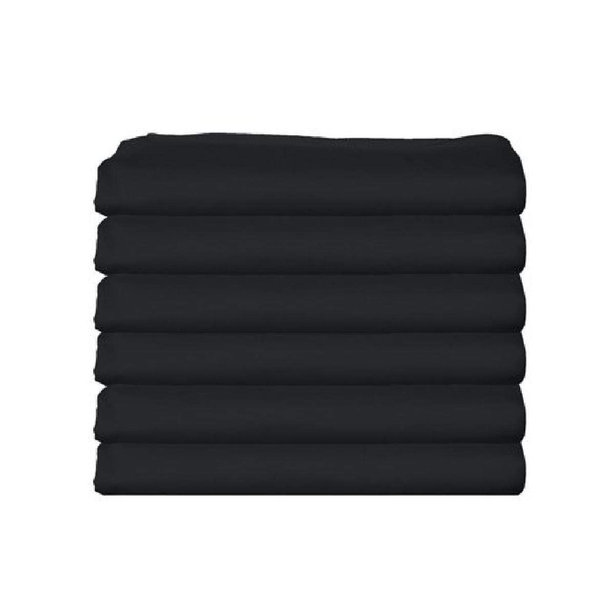 BKB Daycare 6-Piece Portable Crib Sheets Set - Soft Breathable Black Fitted Crib Sheets for Baby Nursery, Daycare & Travel - Fits Standard Crib Mattresses