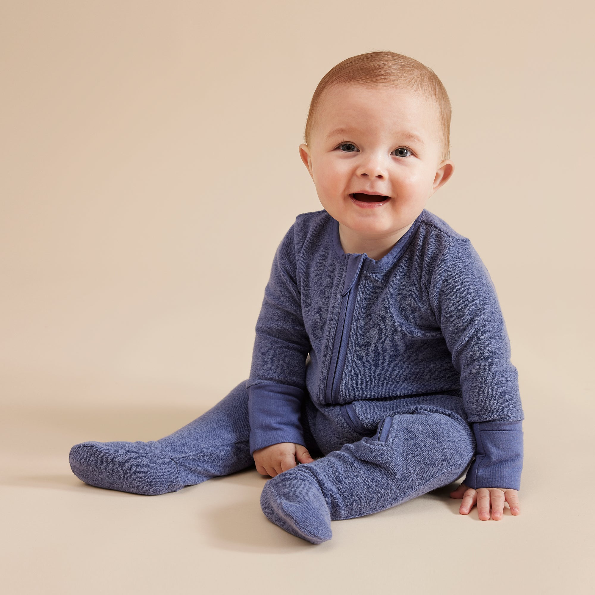 Organic Cotton Terry Zipsuit for Babies - Soft & Breathable One-Piece Romper with Snap Buttons | Perfect for Newborns, Infants & Toddlers | Ideal for Playtime, Naptime & Daily Wear
