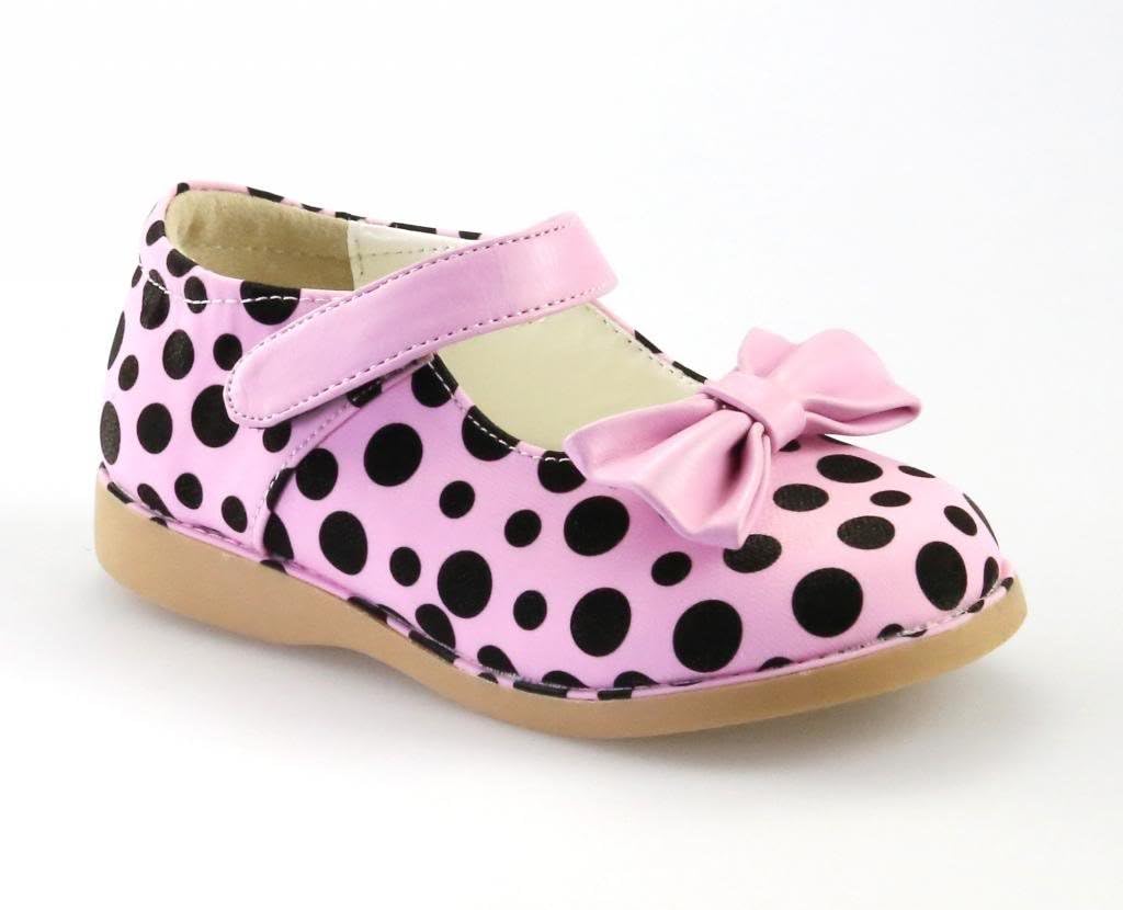 **The Doll Maker Girls' Polka Dot Mary Jane Shoes - Stylish & Comfortable Flats for School, Parties & Dress-Up**