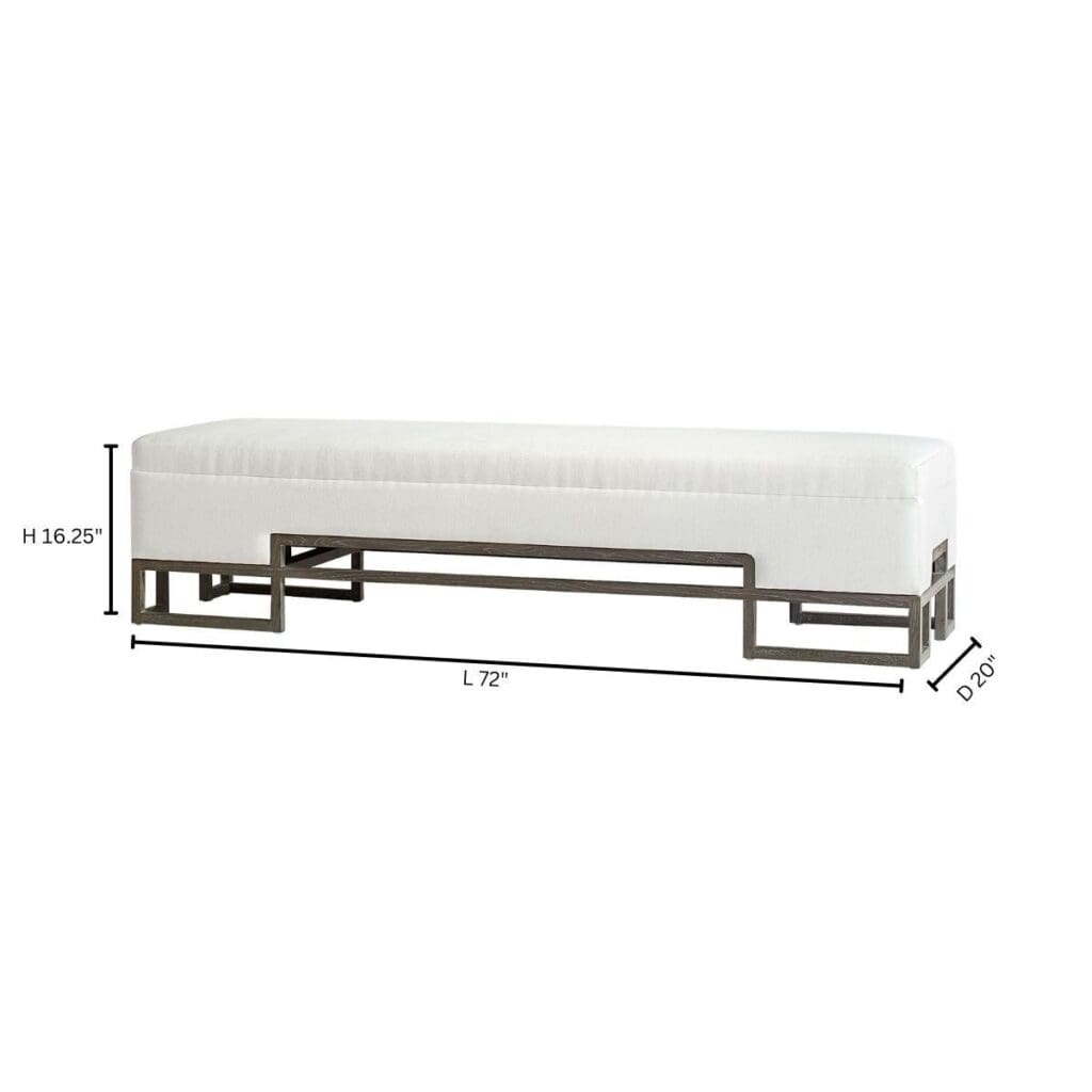 Cyan Design 11397 Vanora Bench - White Wooden Entryway Bench for Hallway, Living Room & Bedroom Decor