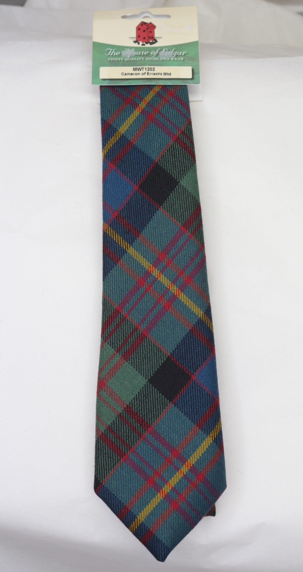 Premium Cameron of Erracht Muted Tartan Necktie - Classic Scottish Wool Tie for Men - Perfect for Weddings, Business Meetings & Formal Occasions