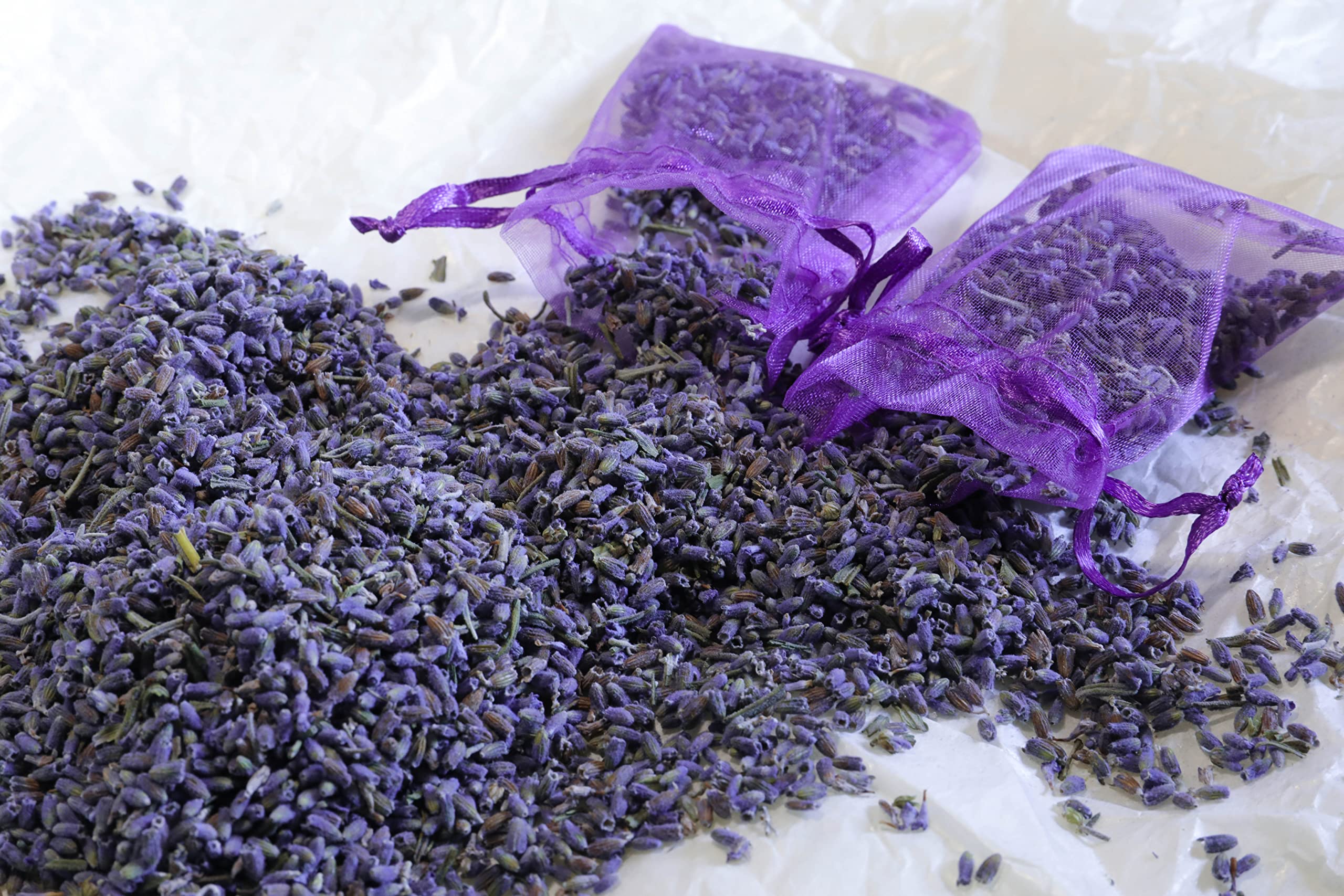 18 Pack Lavender Sachets for Drawers & Closets - Natural Dried Lavender Flowers Potpourri Bags - Home & Clothes Storage Freshener - Perfect for Wardrobes, Dressers & Travel Luggage