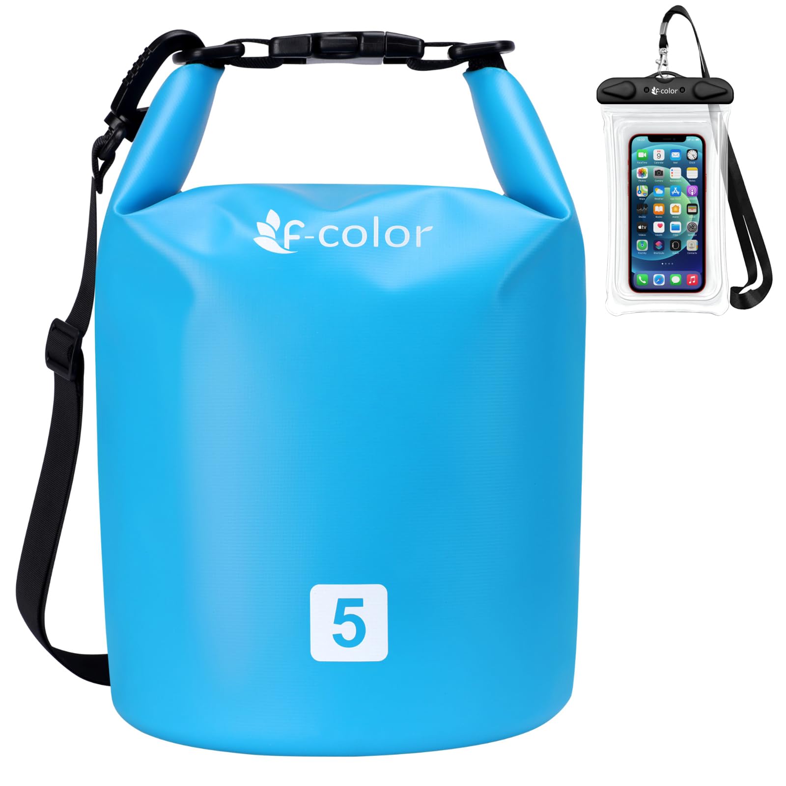 Waterproof Dry Bag Backpack 5L 10L 20L 30L 40L - Lightweight Roll Top Pouch with Phone Case for Kayaking, Beach, Boating, Paddleboarding, Camping, Fishing - Ideal for Outdoor Adventures, Water Sports & Travel Essentials