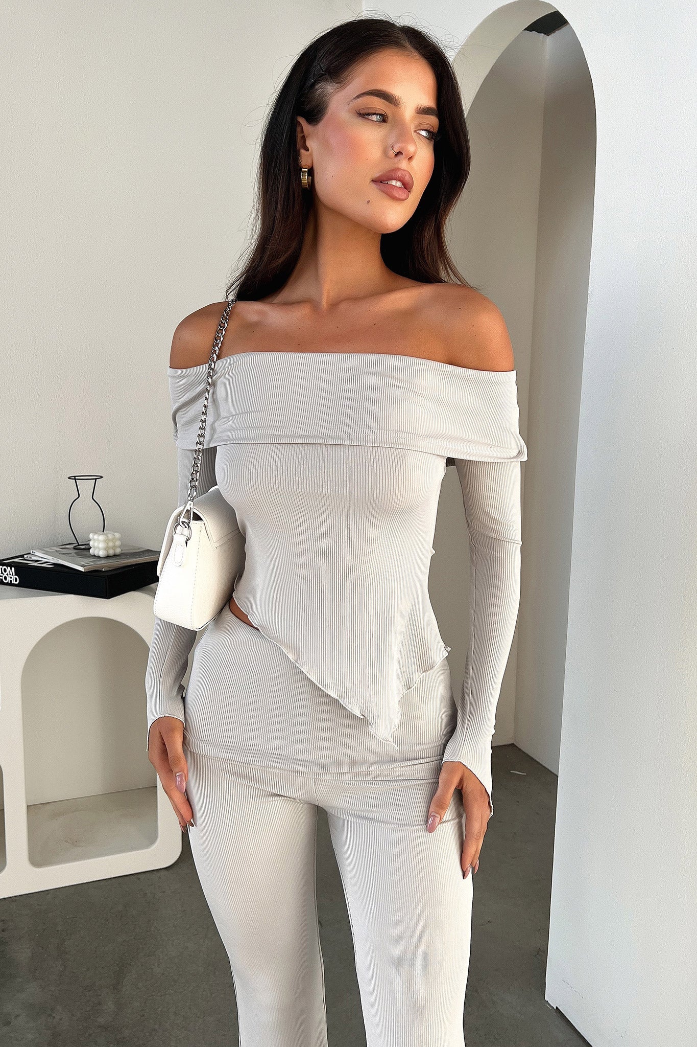 Aniston Top Grey - Stylish Women's Casual Blouse for Everyday Wear | Perfect for Office, Outings & Date Nights
