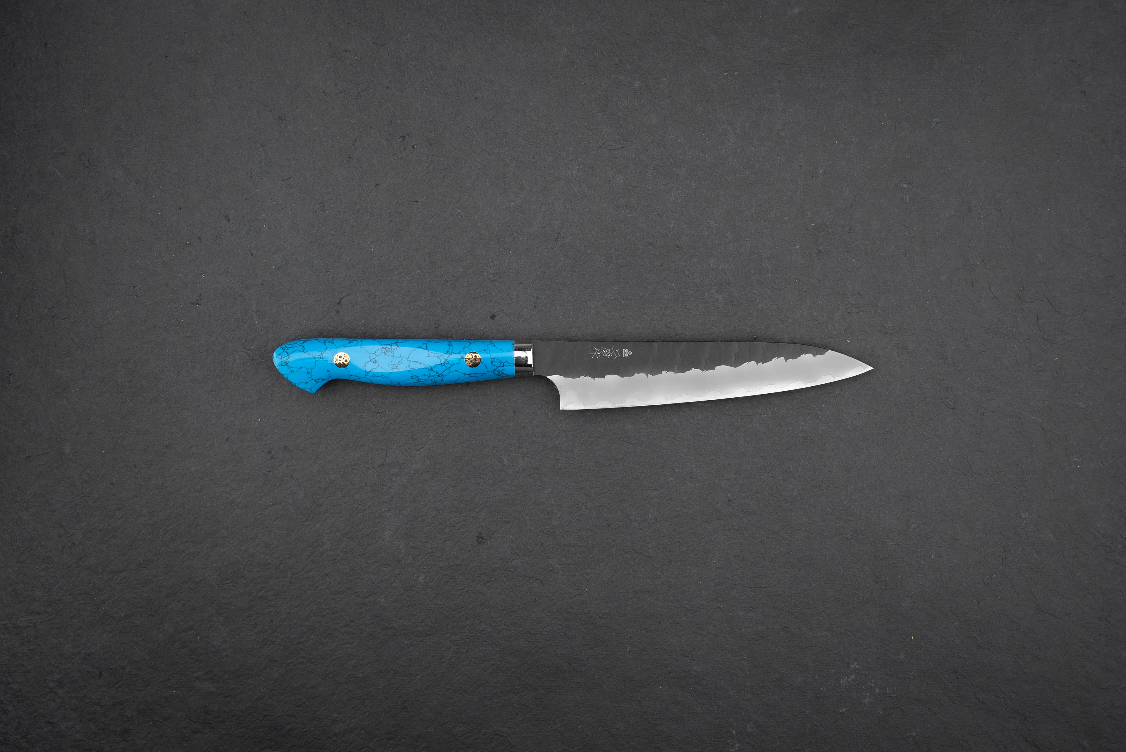 Nigara SG2 Kurouchi Tsuchime Western Petty Knife 150mm - High Carbon Stainless Steel Japanese Kitchen Knife for Precise Slicing, Chopping & Garnishing - Perfect for Home Chefs & Professional Kitchens