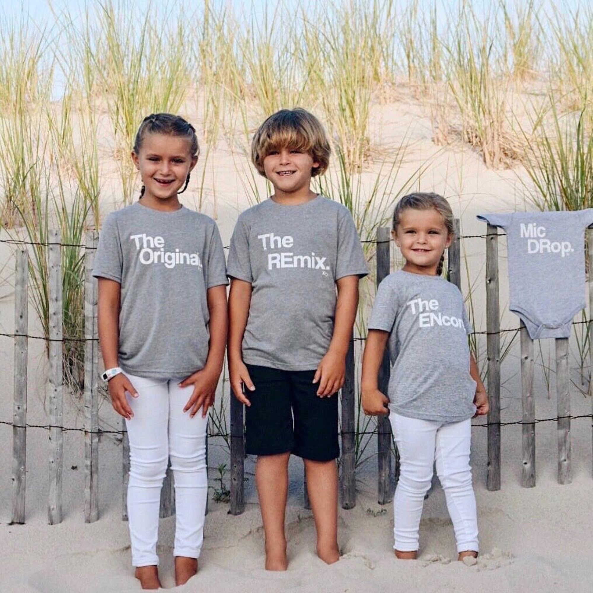 Pregnancy Announcement Sibling Shirts - Big Brother Big Sister Reveal Set of 5 for Baby & Toddler | Gender Reveal Gift & Family Photo Outfit