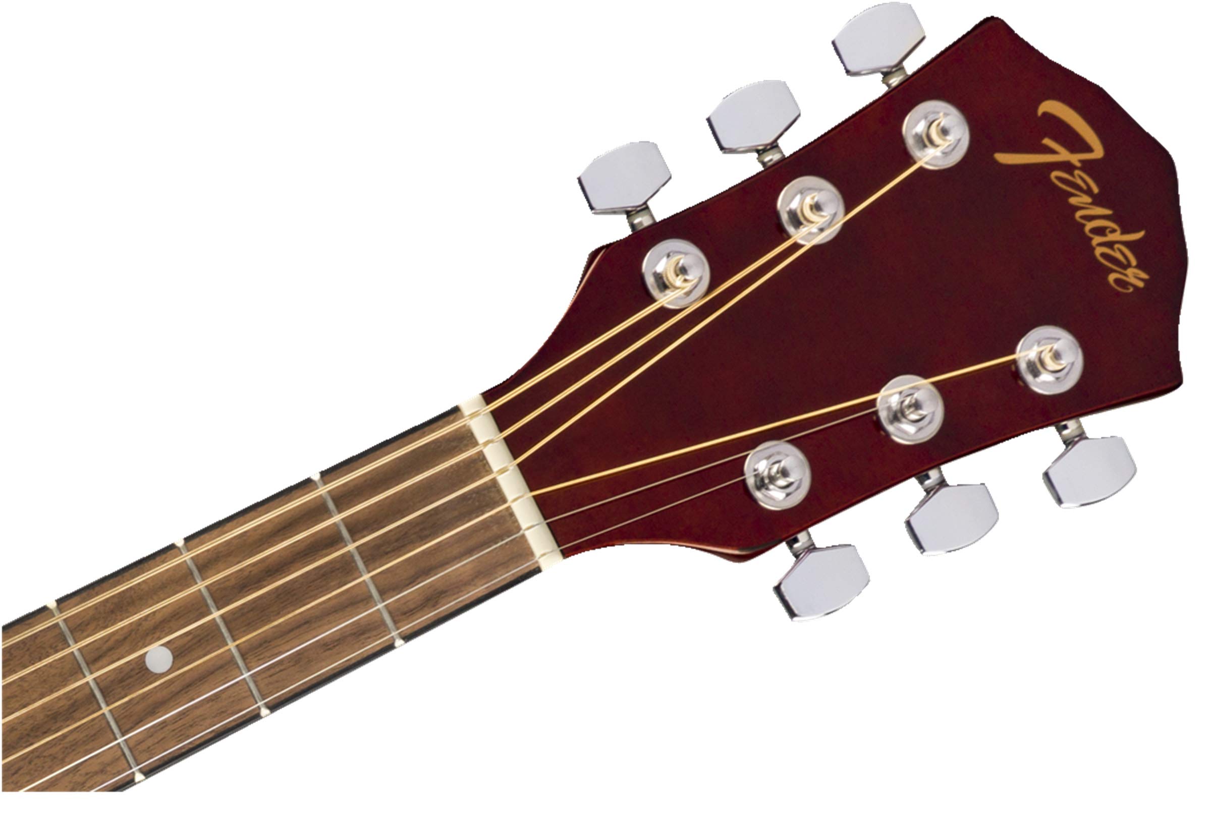 Fender FA-125 Dreadnought Acoustic Guitar Bundle - Natural Finish with Gig Bag, Tuner, Strap, Strings, Picks & Instructional DVD | Perfect for Beginners, Campfire Singalongs & Home Practice