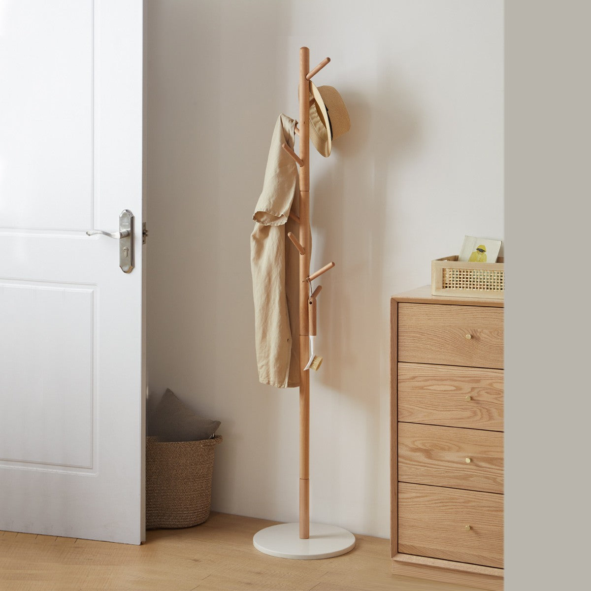 Premium Solid Wood Clothes Hangers - Beech & Ash Wood Garment Rack for Closet Organization | Ideal for Hanging Coats, Dresses, Suits & Delicate Clothing