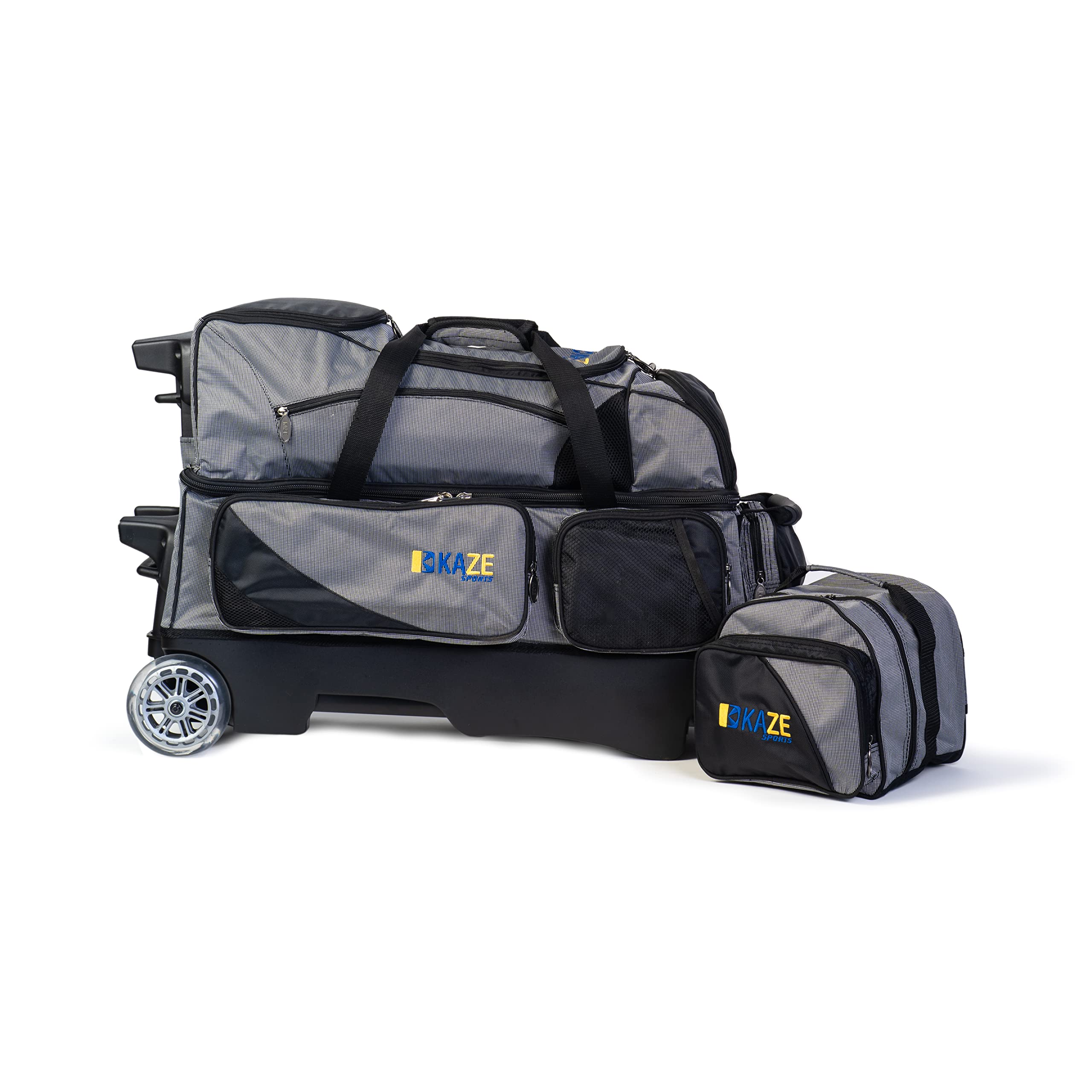 4 Ball Bowling Roller with Bonus Spare Tote - Heavy Duty Bowling Bag for League & Tournament Players - Perfect for Bowling Alleys & Sports Clubs