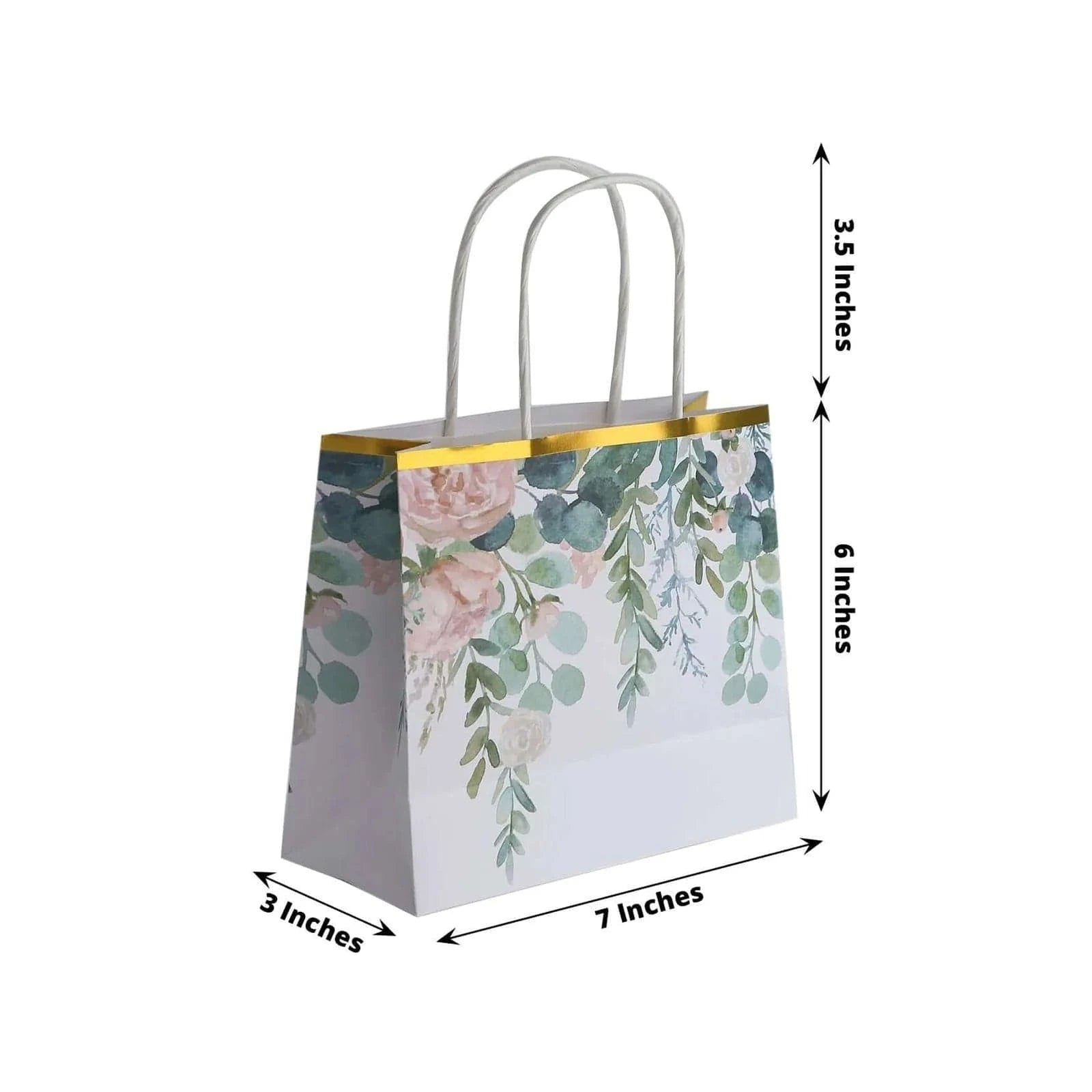 12 Pack Kraft Paper Gift Bags with Handles - Eco-Friendly Party Favor Bags for Birthdays, Weddings & Baby Showers - Perfect for Gift Wrapping & Small Gifts