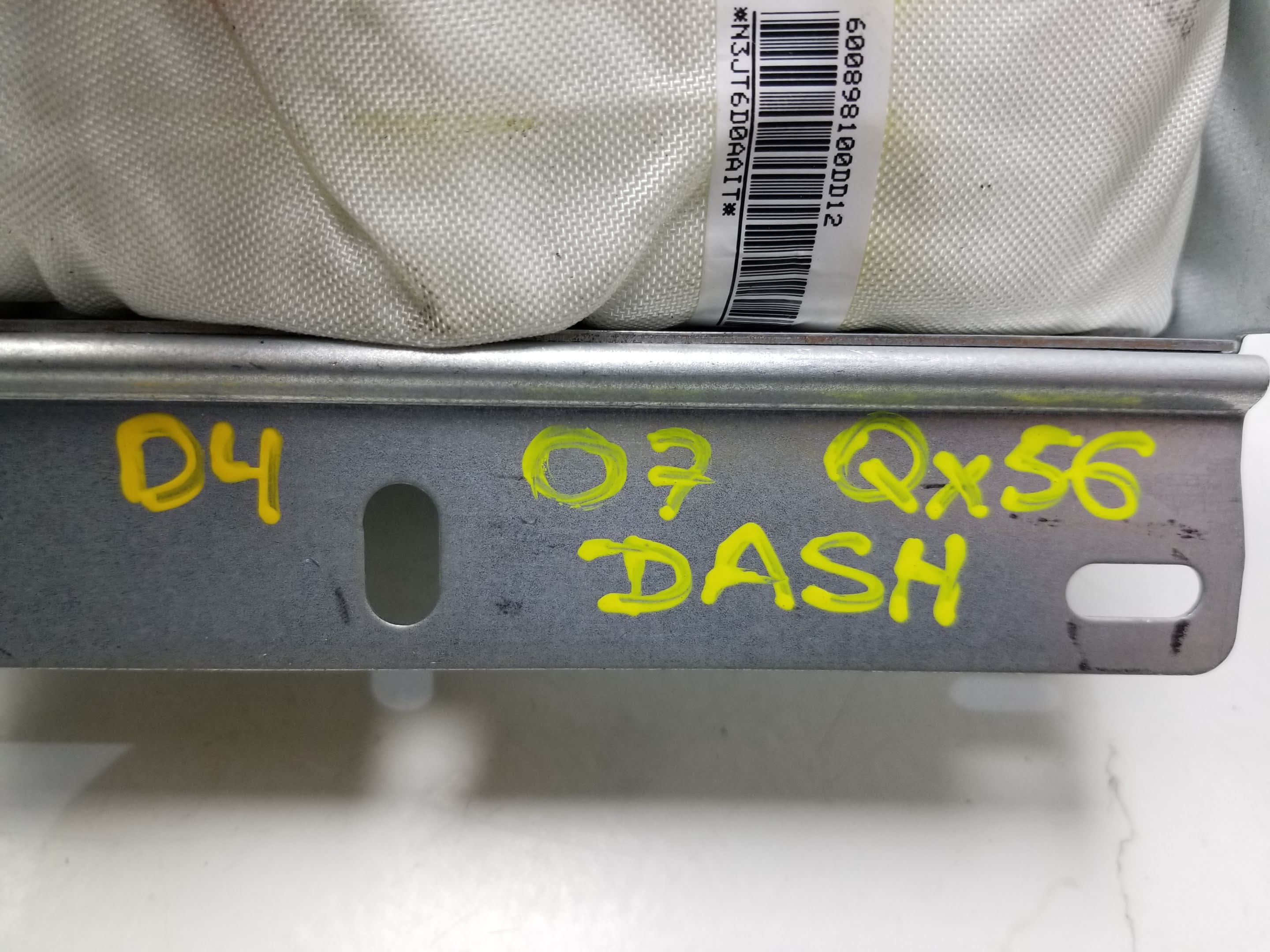04 05 06 07 INFINITI QX56 Right Passenger Dash Airbag SRS OEM Replacement - Perfect for Vehicle Safety Repair & Restoration Projects