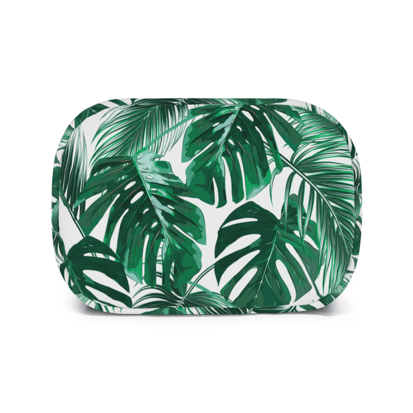 Eco-Friendly Palm Leaf Print Insulated Lunch Tote Bag - Reusable Thermal Lunch Box with Front Pocket for Women & Men | Perfect for School, Office, Picnic & Beach Outings
