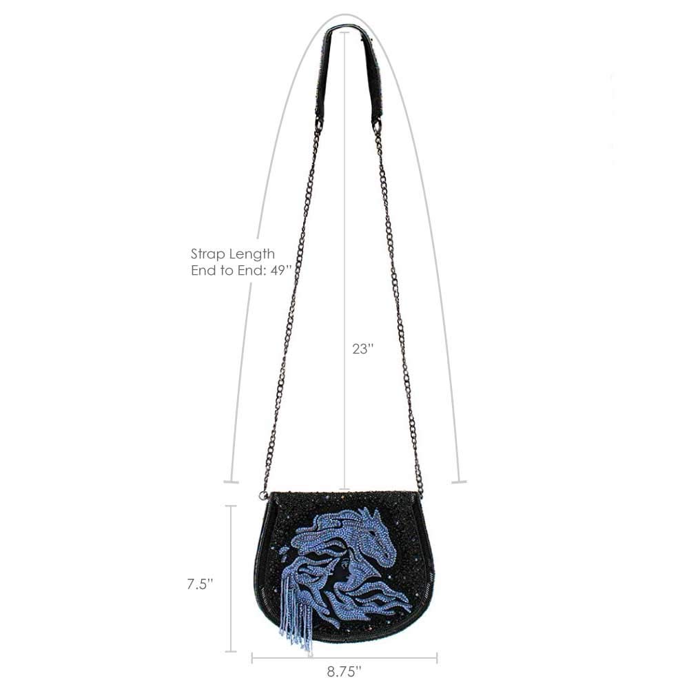 Disney Frozen 2 Beaded Crossbody Handbag by Mary Frances - Elegant Beaded Purse for Women, Perfect for Parties, Weddings & Disney-Themed Events