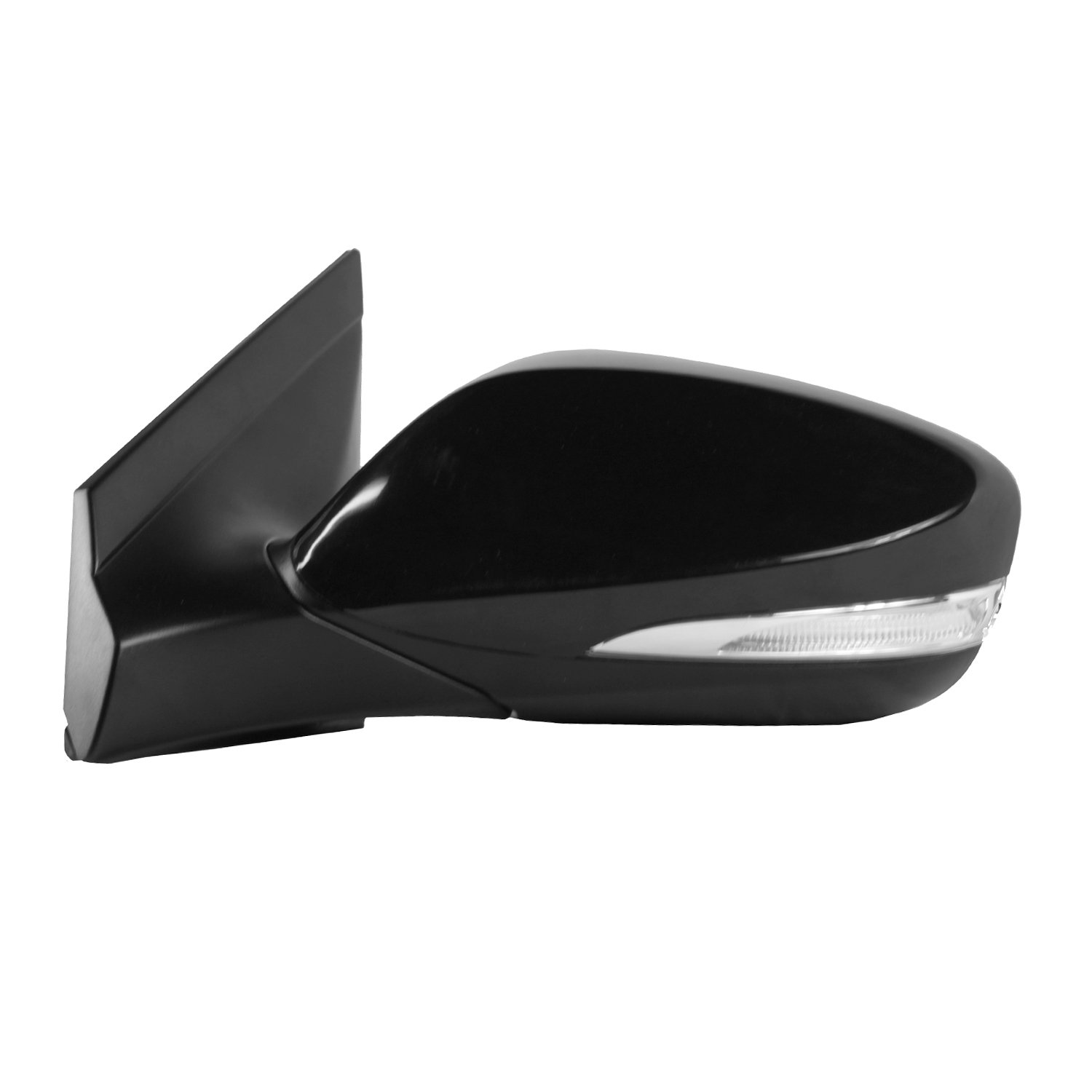 Fit System Driver Side Mirror for Hyundai Accent Hatchback & Sedan (2012-2022) - Textured Black with PTM Cover, Turn Signal, Spot Mirror, Foldaway & Heated Power - Perfect for Replacement, Night Driving & Winter Conditions
