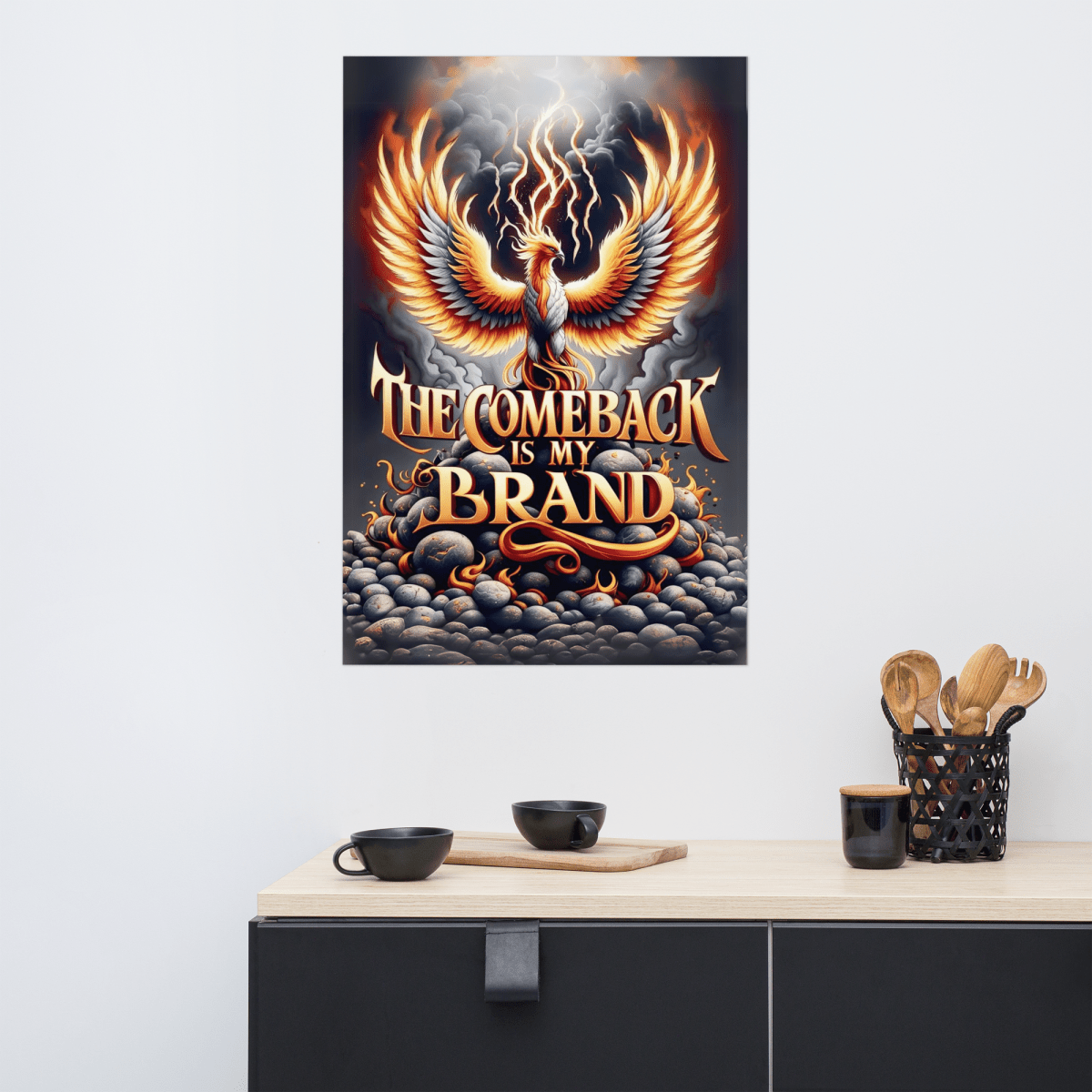 Inspirational Motivational Poster - The Comeback Is My Brand - Wall Art for Office, Gym & Home Decor