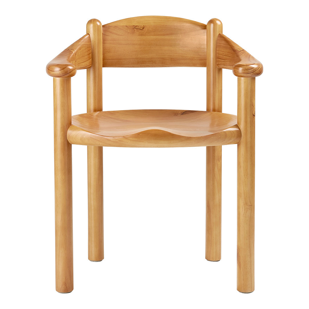 Daumiller Dining Armchair - Modern Wooden Dining Chair for Kitchen, Restaurant & Home Decor | Comfortable Seating for Dining Room & Office