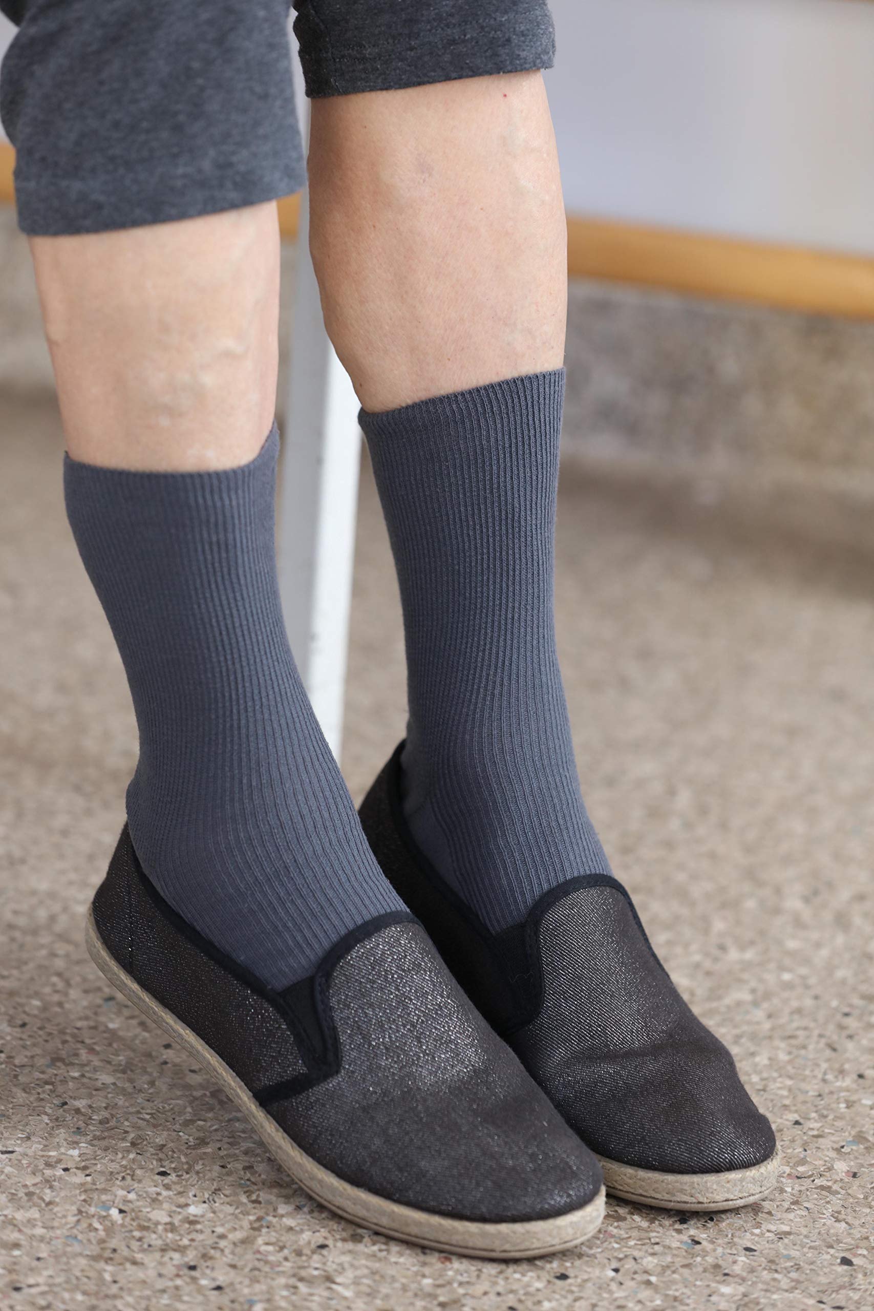 Rainbow Diabetic Socks - Ultra Soft Elastic Cotton Socks for Swollen Feet Relief - Comfortable for Men & Women - Perfect for Diabetes Care, Edema, and All-Day Wear