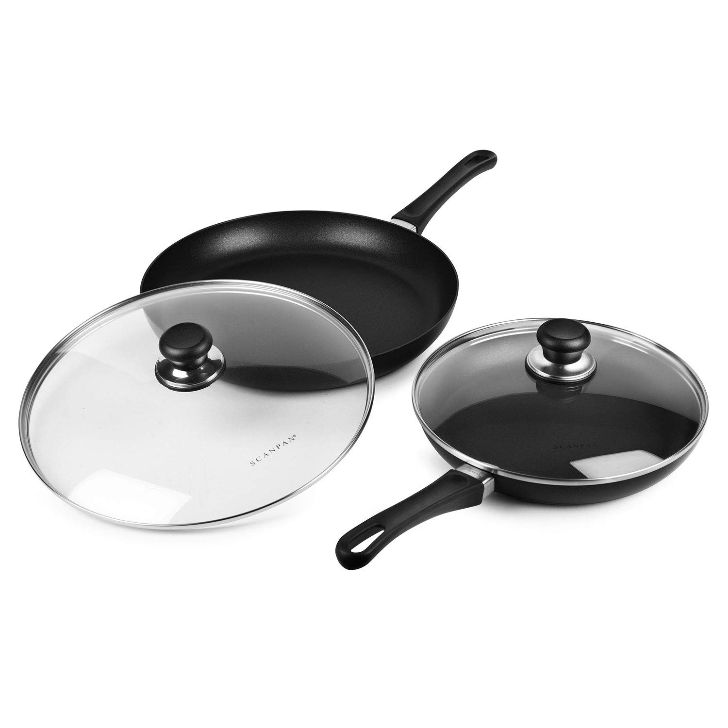 **Scanpan Classic Nonstick Fry Pan Skillet Set with Lids (10.25 & 12.5-inch) – PFOA-Free, Dishwasher Safe Cookware for Sautéing, Frying & Baking – Perfect for Home Chefs & Professional Kitchens**