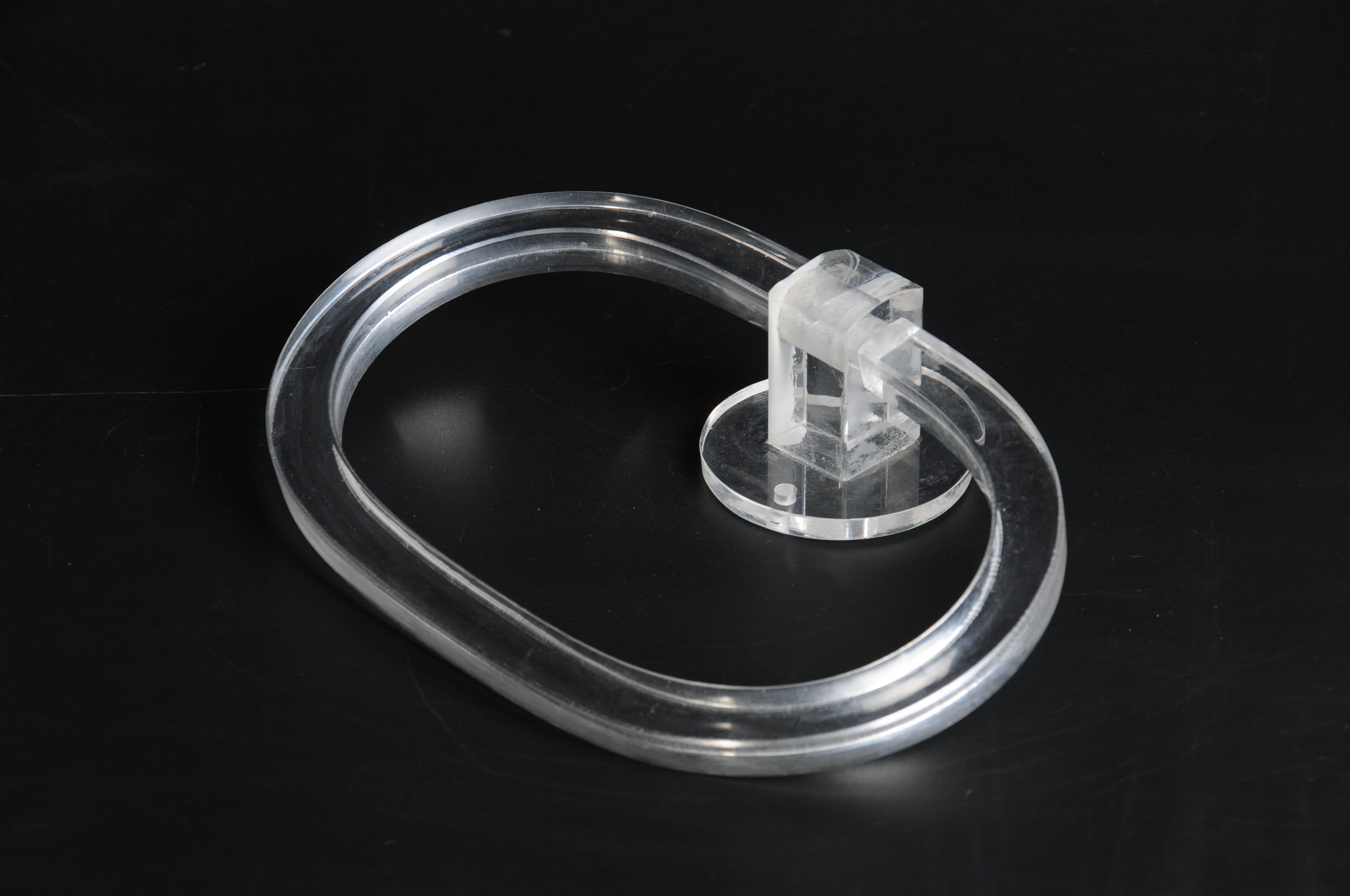 Acrylic Oval Towel Ring - 7.5 Inch Bathroom & Kitchen Accessory for Towel Organization | Perfect for Bathroom, Kitchen, Laundry Room and Bedroom Decor