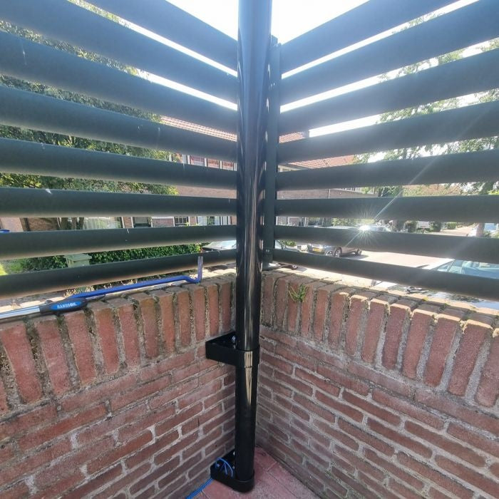 3 Meter Camera Pole with 90mm Diameter & Stainless Steel Wall Brackets - Perfect for Outdoor Security Cameras, CCTV Installations, and Surveillance Systems
