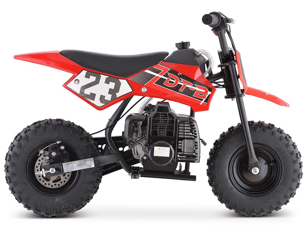 Best 50cc Kids Dirt Bike - Red 2-Stroke Gas Pit Bike for Boys & Girls | Off-Road, Trail Riding & Backyard Fun