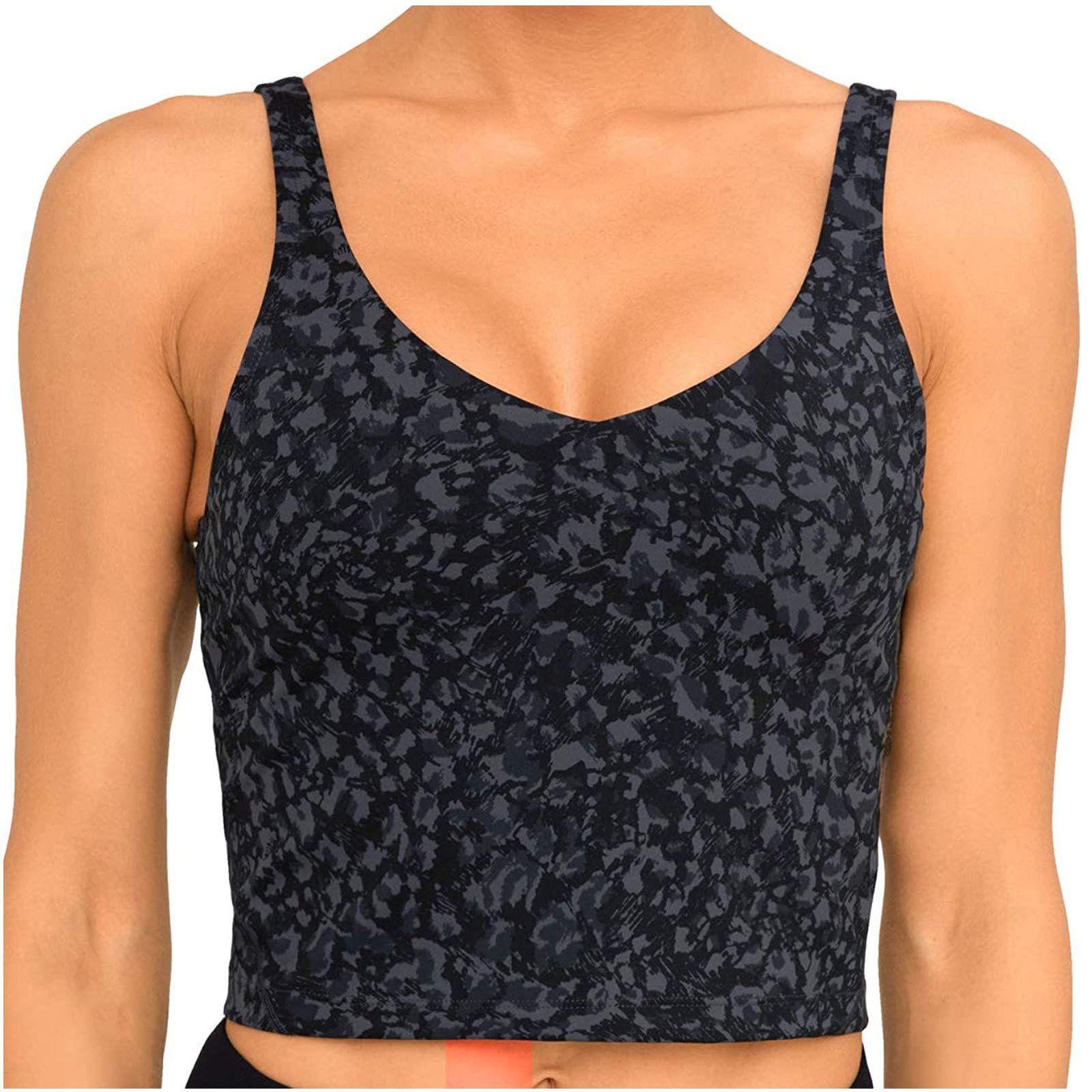 Wirefree Padded Sports Bra for Women - Longline Yoga Bras with Support for Running, Workout & Gym - Breathable Crop Tank Top for Active Lifestyles (Ideal for Yoga, HIIT & Fitness Training)