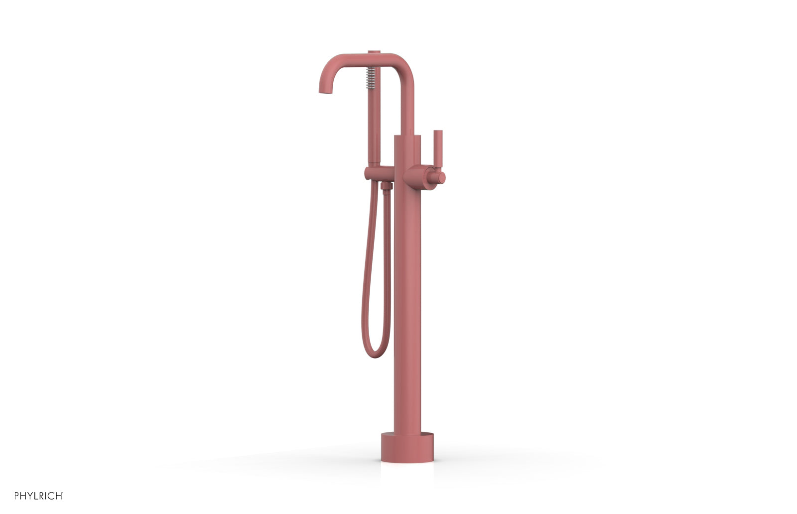 BASIC Low Floor Mount Tub Filler with Lever Handle and Hand Shower D130 45 03 - Perfect for Modern Bathroom Renovations and Spa-Like Shower Experiences