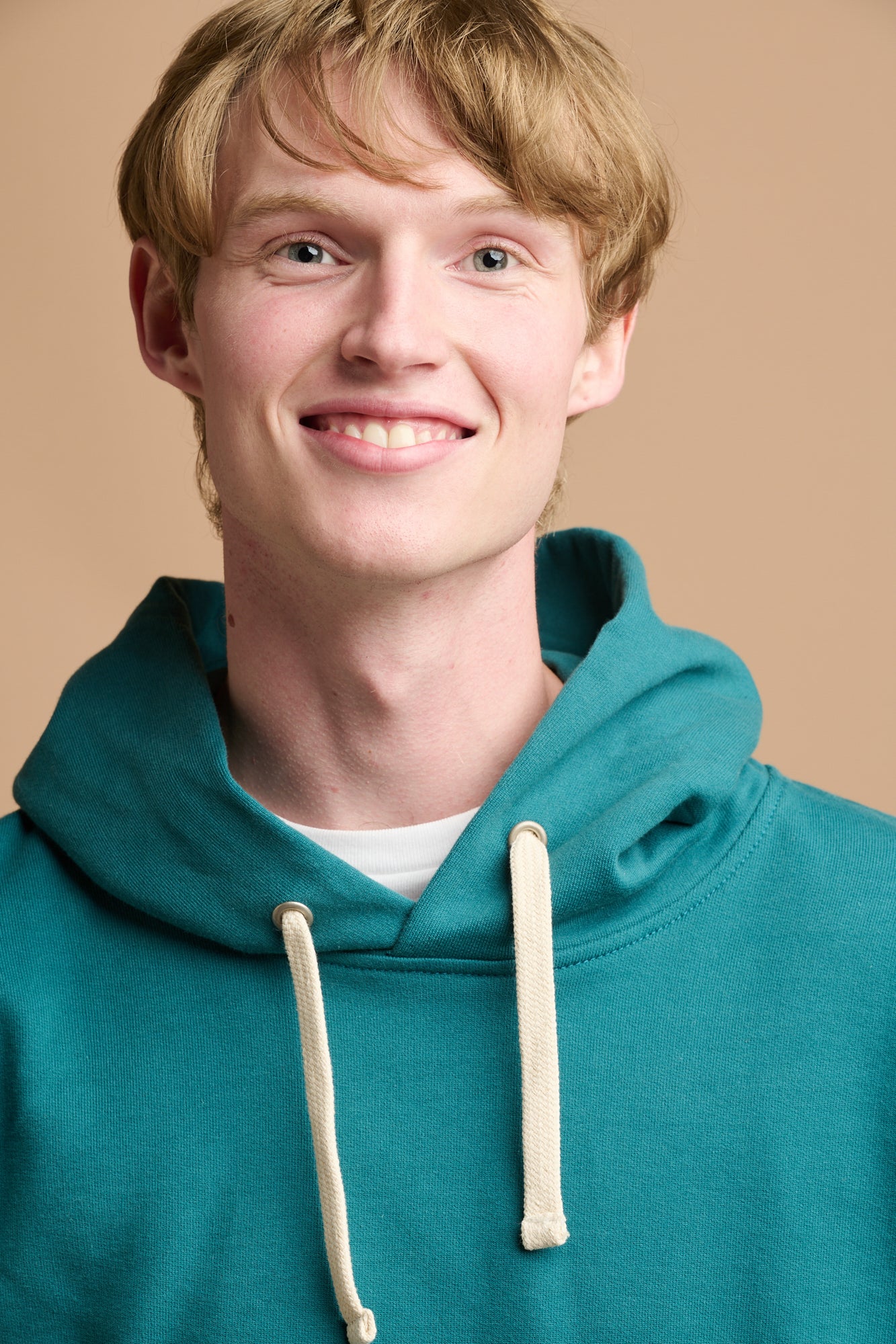 Men's Teal Hooded Sweatshirt - Soft Cotton Pullover Hoodie for Casual Wear, Outdoor Activities & Lounge Comfort