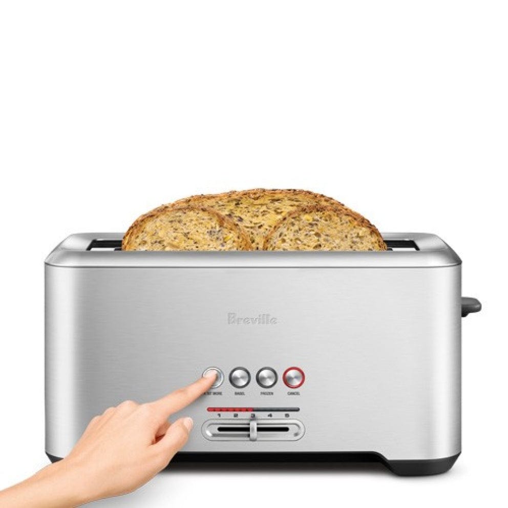 Breville Bit More 4-Slot Toaster - Stainless Steel, Extra-Wide Bread Slots, 6 Browning Settings - Perfect for Bagels, Waffles & Family Breakfasts