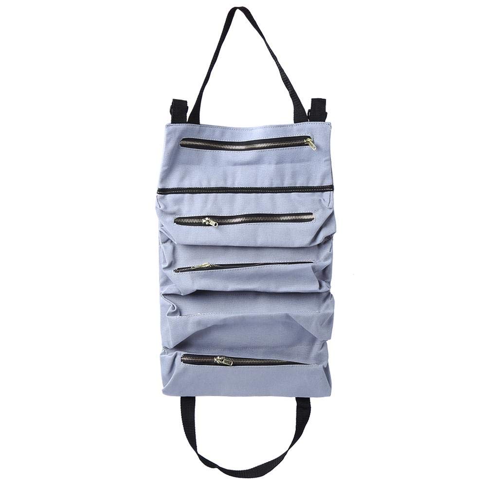 Multifunctional Canvas Tool Bag - Portable Hanging Roll Up Organizer for Garden & DIY Tools - Indoor & Outdoor Storage Solution for Home, Garage & Worksite