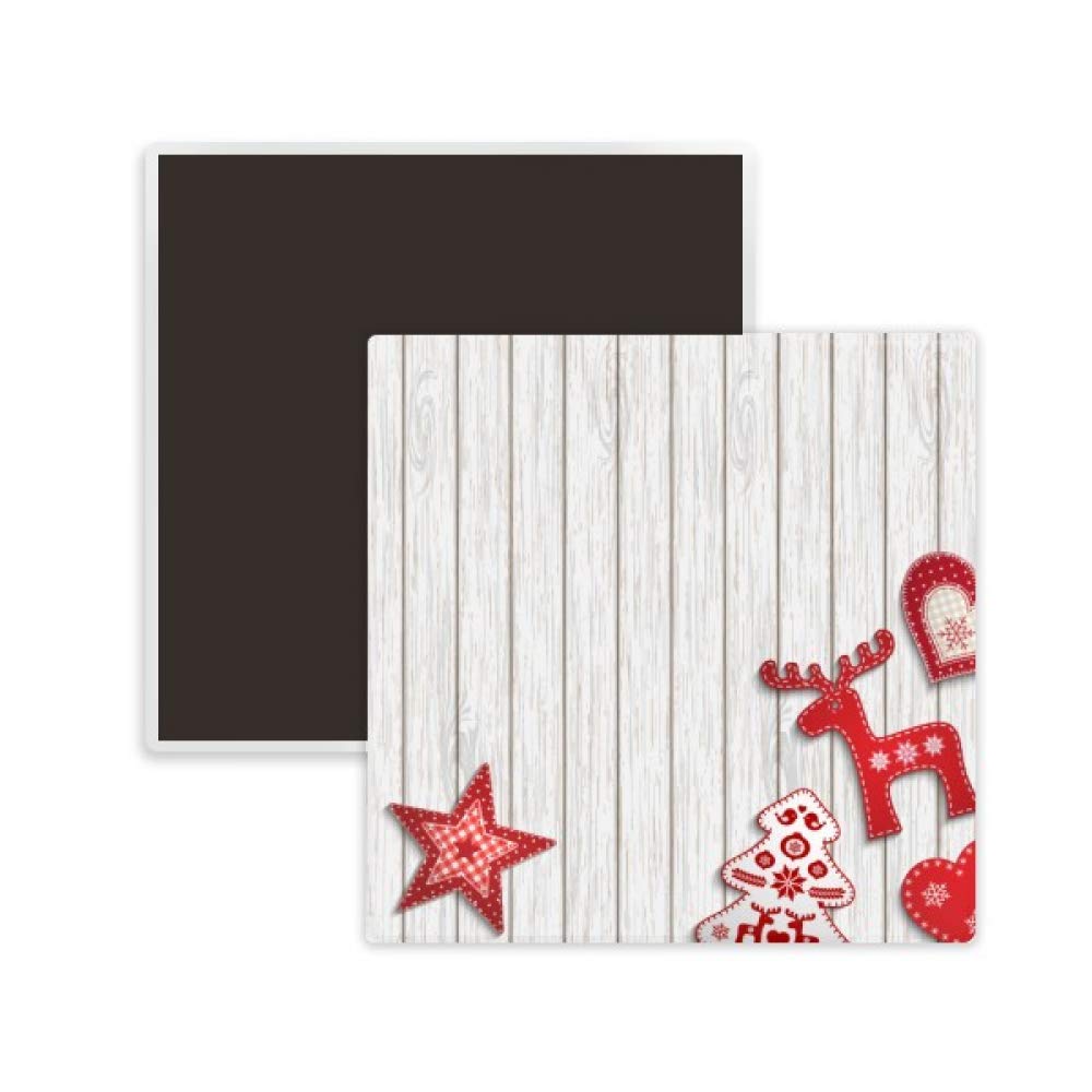 Festive Red Moose Star Ceramic Fridge Magnet - Christmas Keepsake Gift for Home & Office Decor (Perfect for Holiday Decorations, Whiteboard Notes, and Souvenirs)